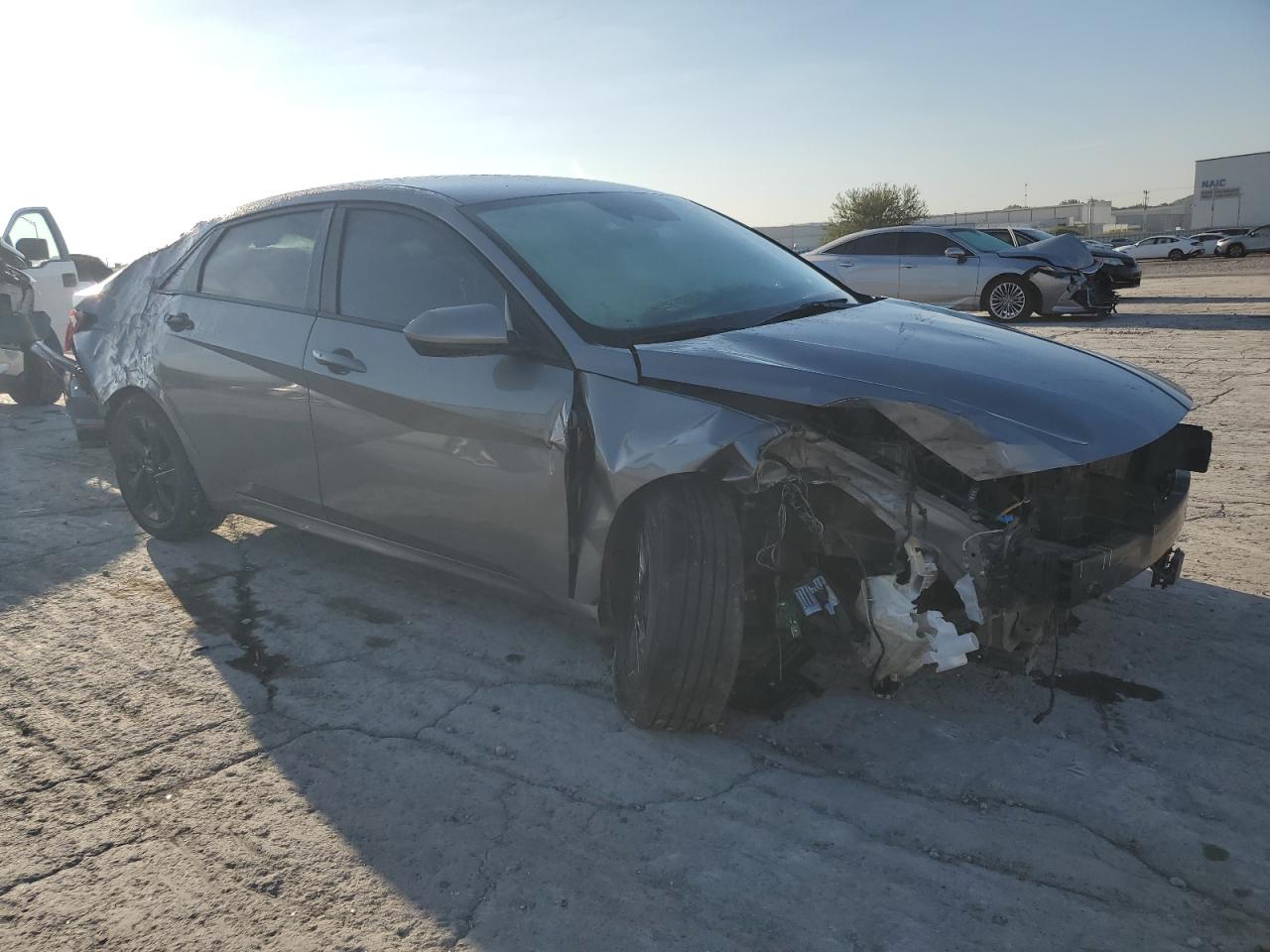 2021 Hyundai Elantra Sel Silver vin: KMHLS4AG3MU127653