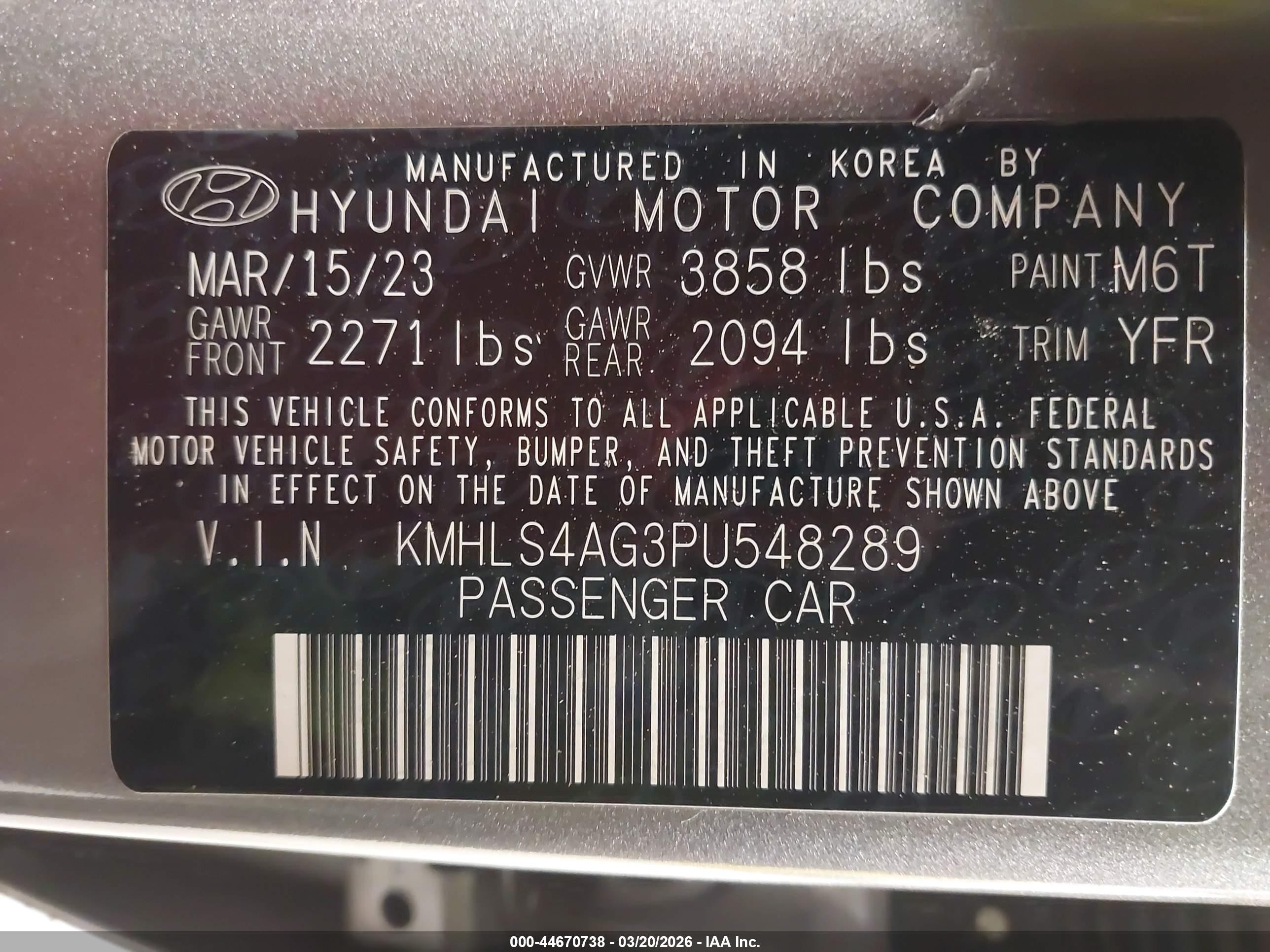 2023 Hyundai Elantra Sel Серебряный vin: KMHLS4AG3PU548289