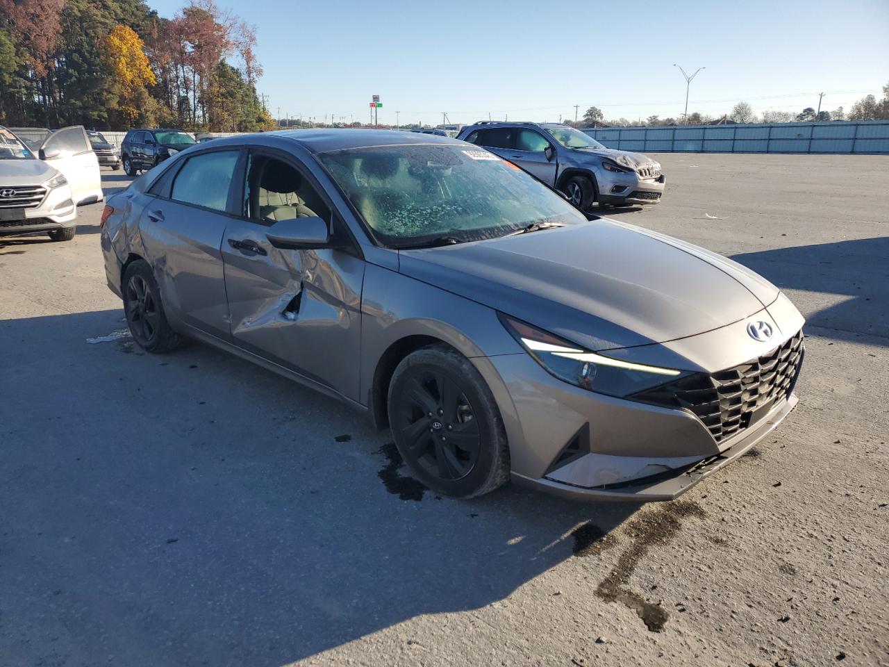 2022 Hyundai Elantra Sel Серый vin: KMHLS4AG4NU273691