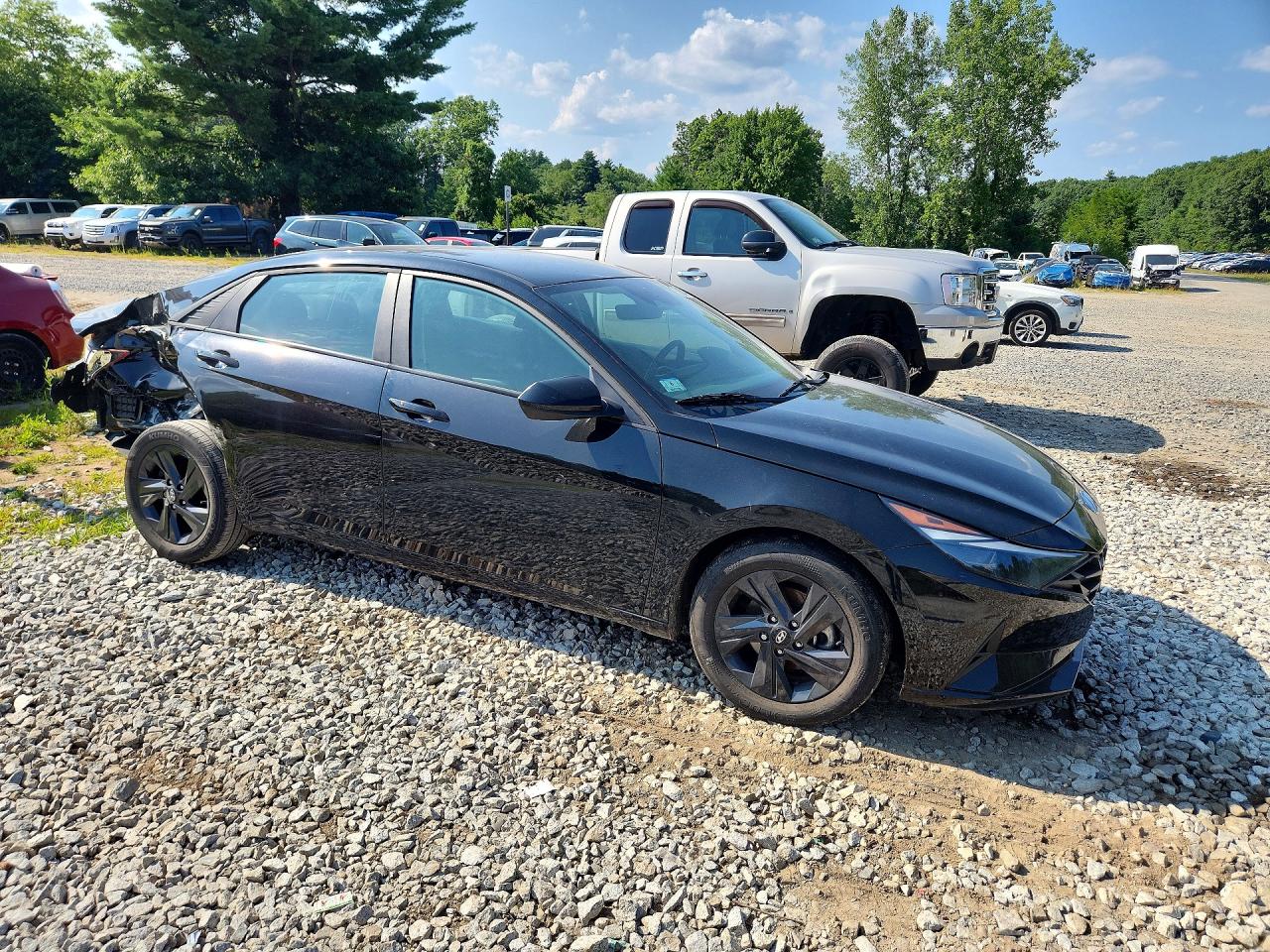 2022 Hyundai Elantra Sel Черный vin: KMHLS4AG5NU272968