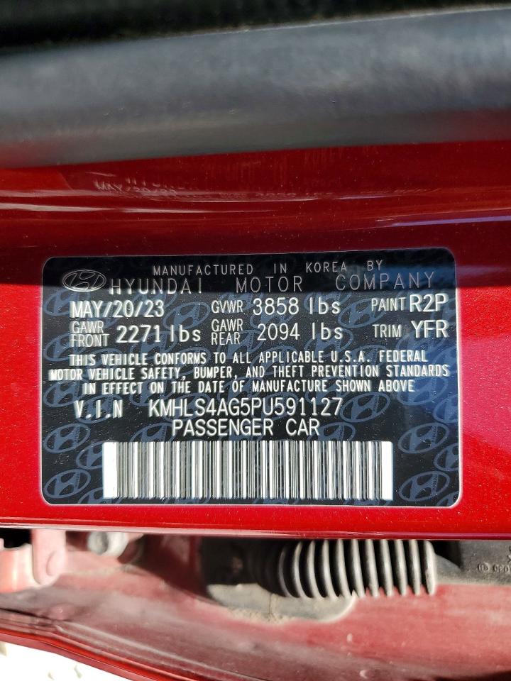2023 Hyundai Elantra Sel Red vin: KMHLS4AG5PU591127