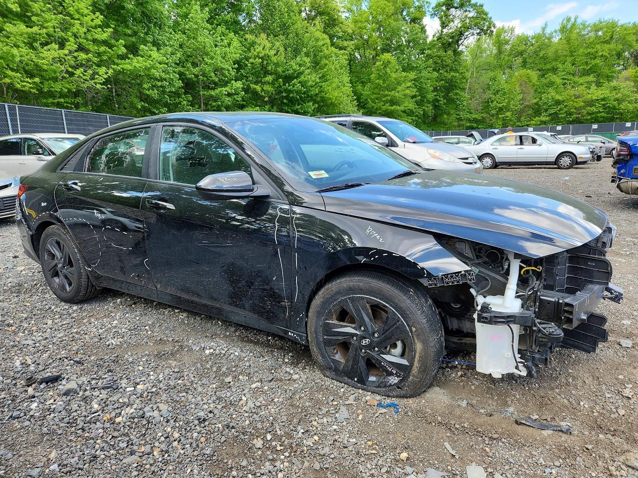2021 Hyundai Elantra Sel Black vin: KMHLS4AG7MU131088