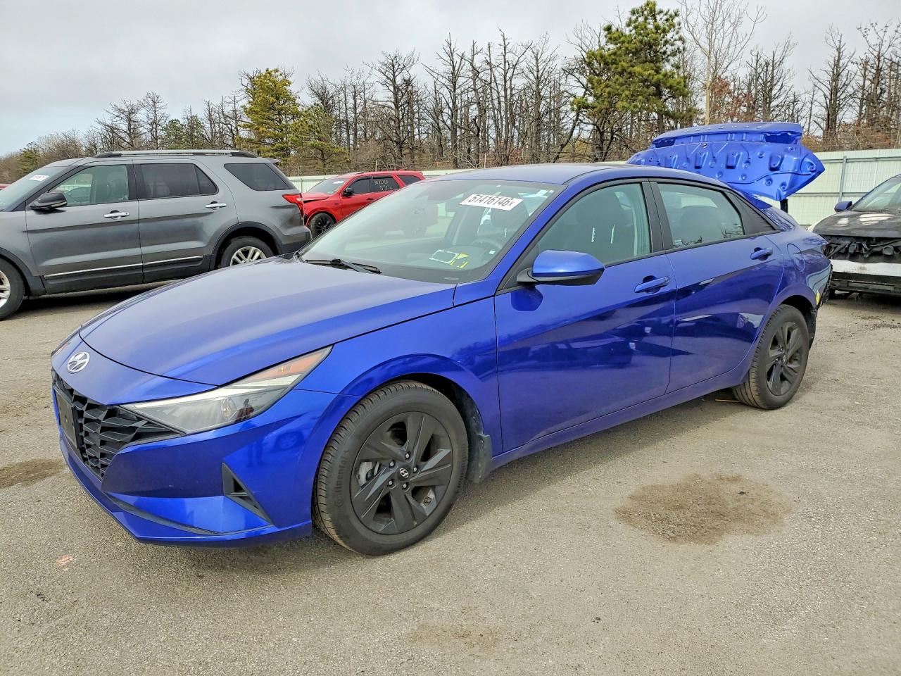 2022 Hyundai Elantra Sel Blue vin: KMHLS4AG9NU336218