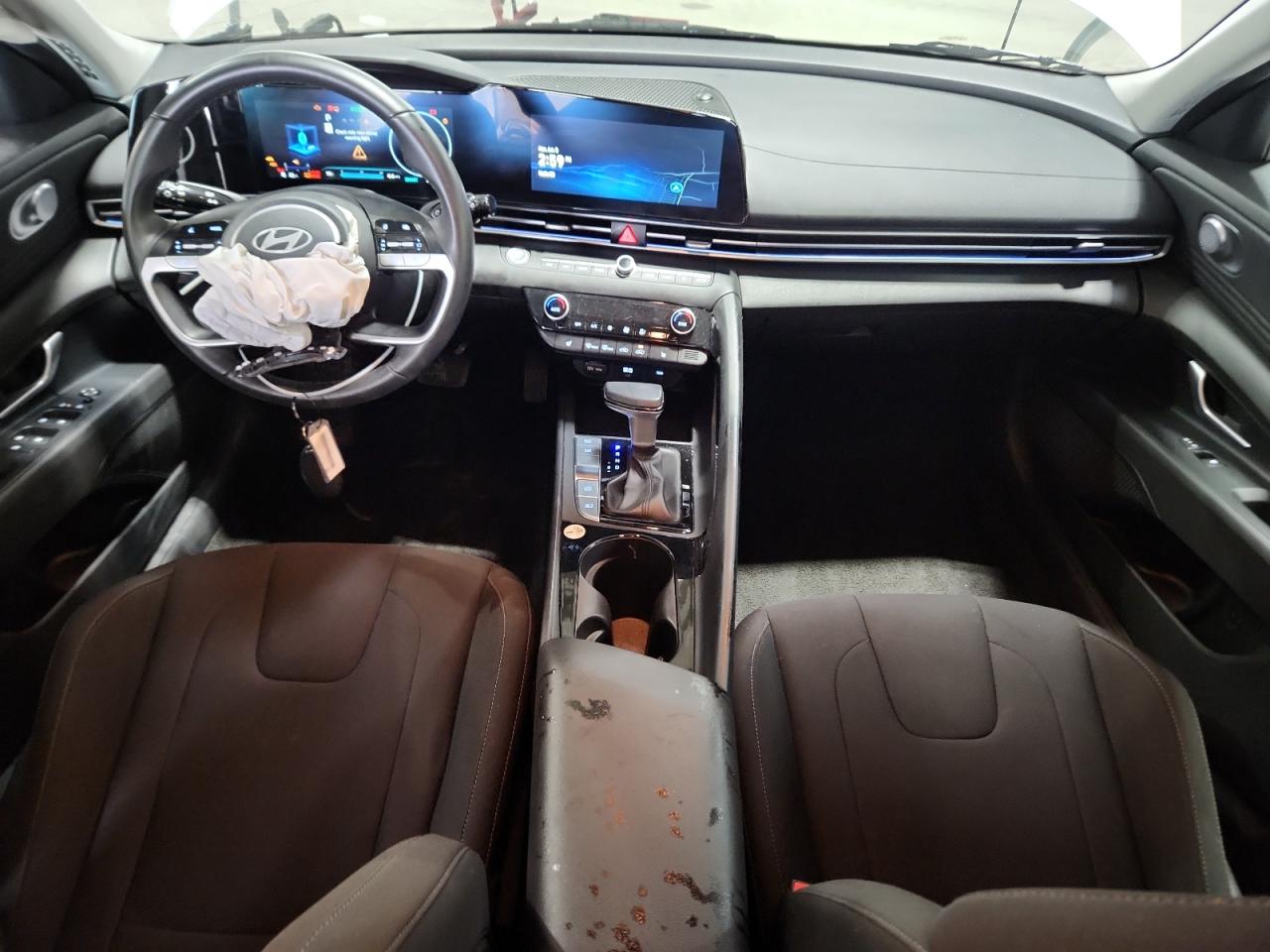 2025 Hyundai Elantra Sel White vin: KMHLS4DG0SU862423 Damage: Airbag - Front Left, Deployed, Replacement Required