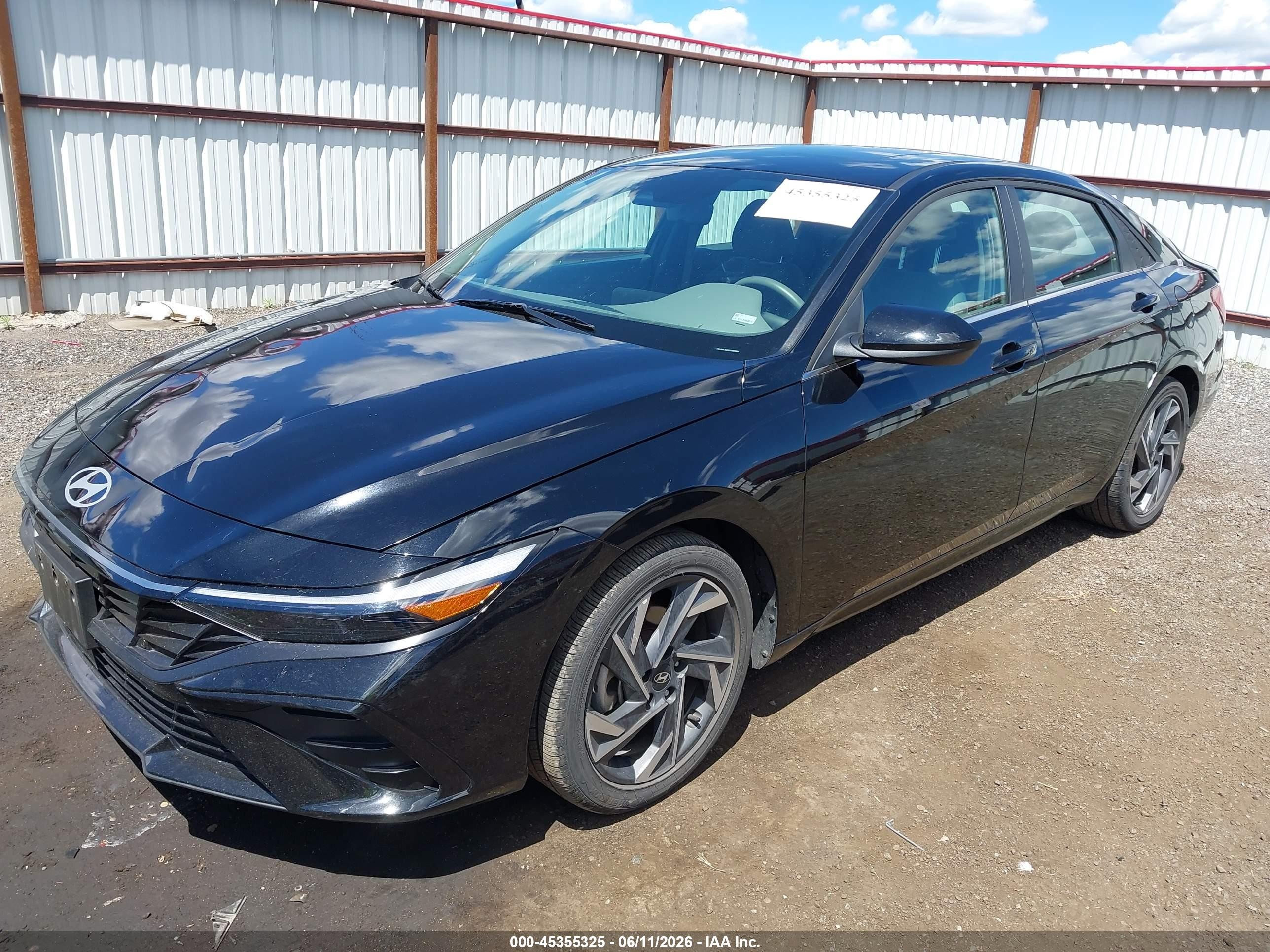 2025 Hyundai Elantra Sel Convenience Black vin: KMHLS4DG1SU024823
