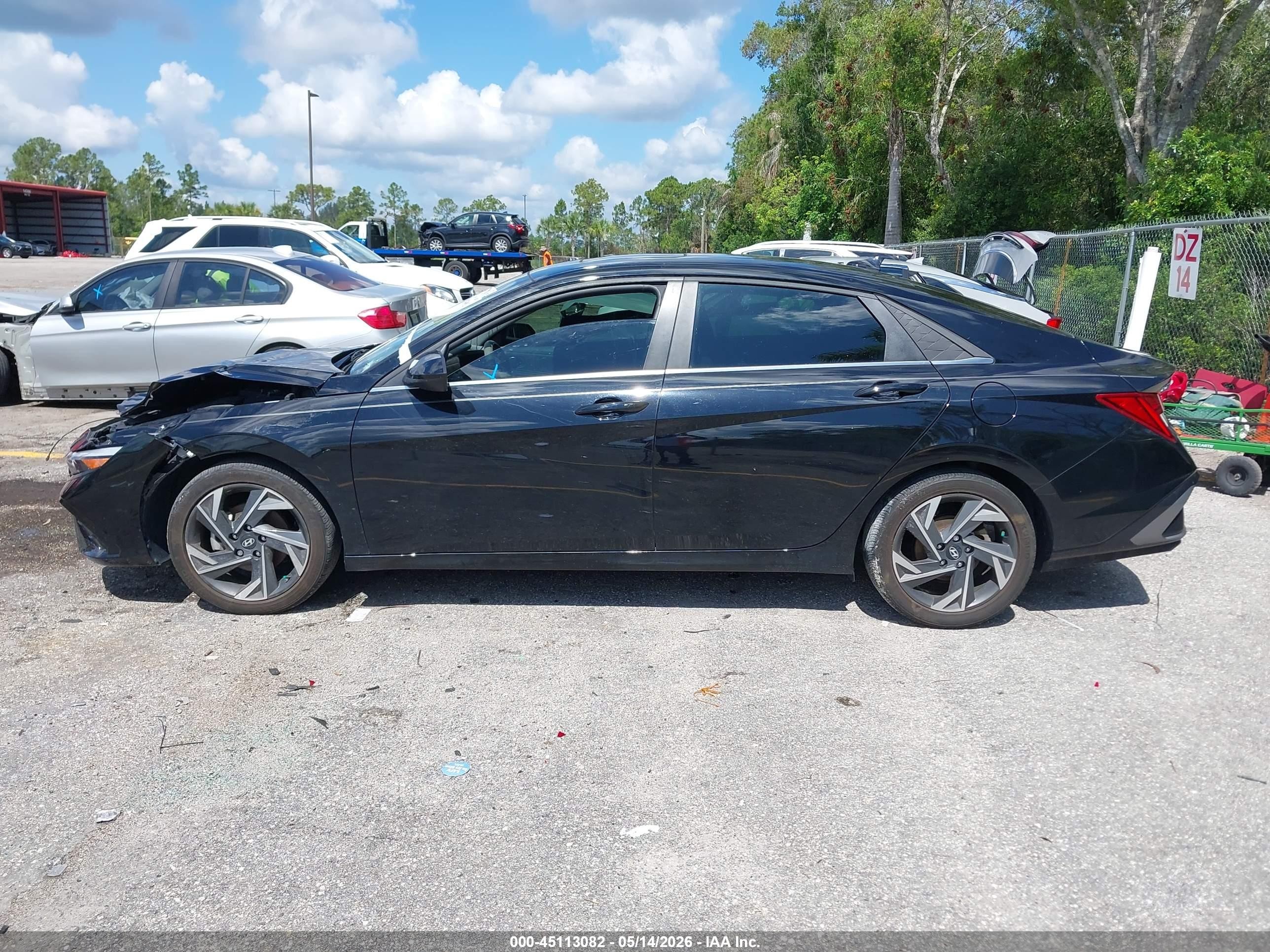 2024 Hyundai Elantra Sel Черный vin: KMHLS4DG2RU687988