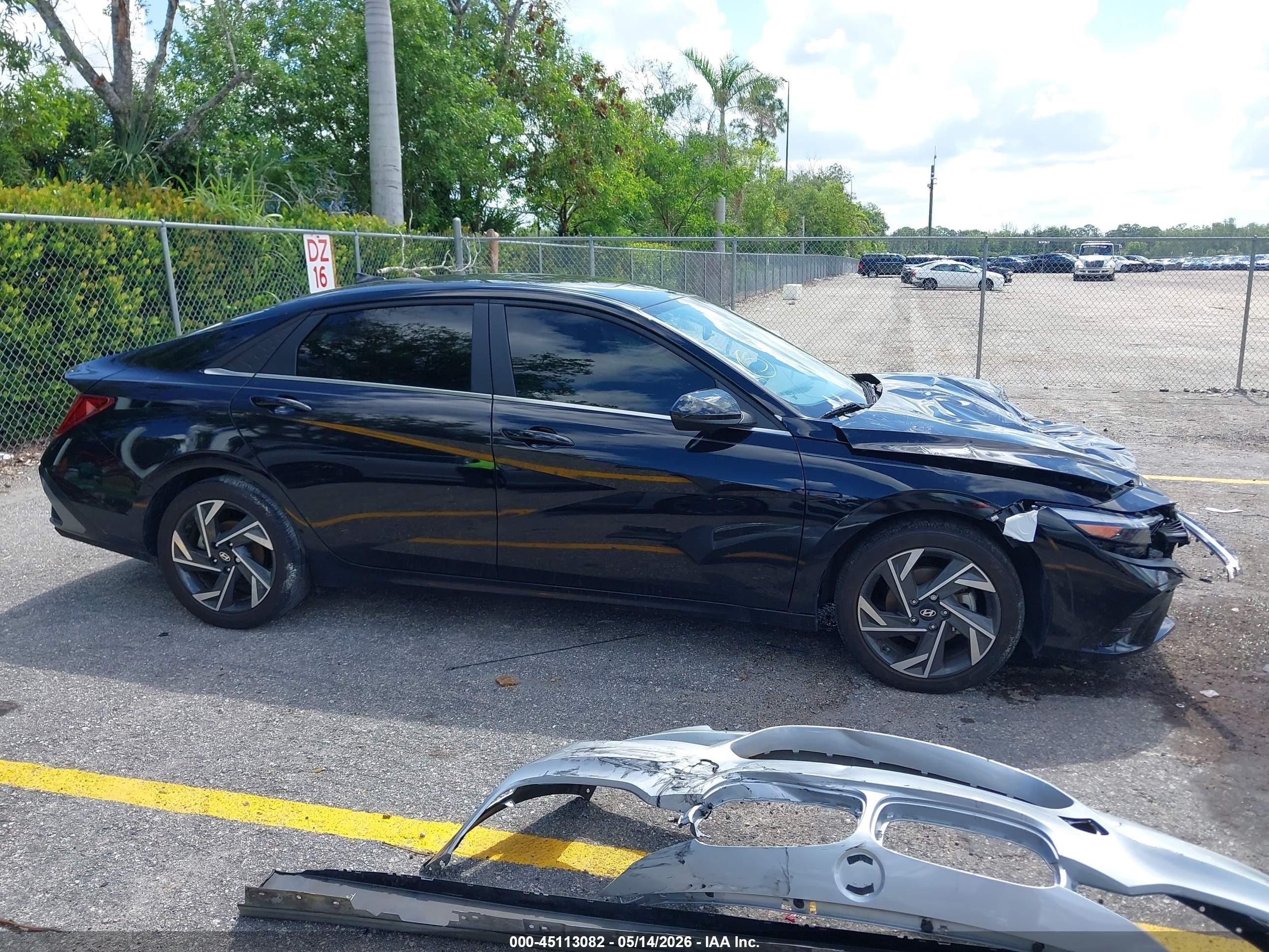 2024 Hyundai Elantra Sel Черный vin: KMHLS4DG2RU687988