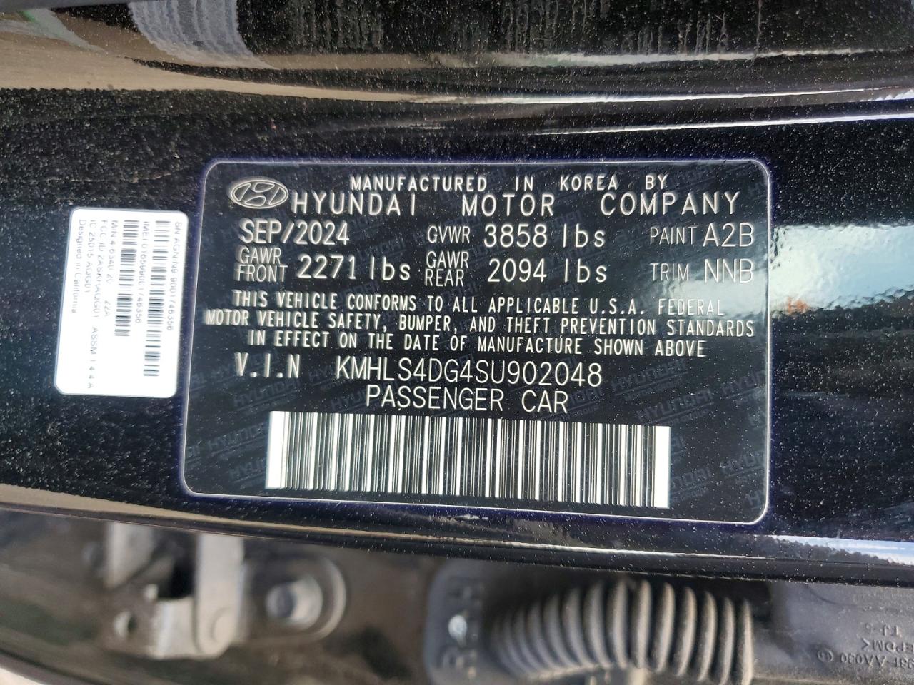 2025 Hyundai Elantra Sel Convenience Black vin: KMHLS4DG4SU902048