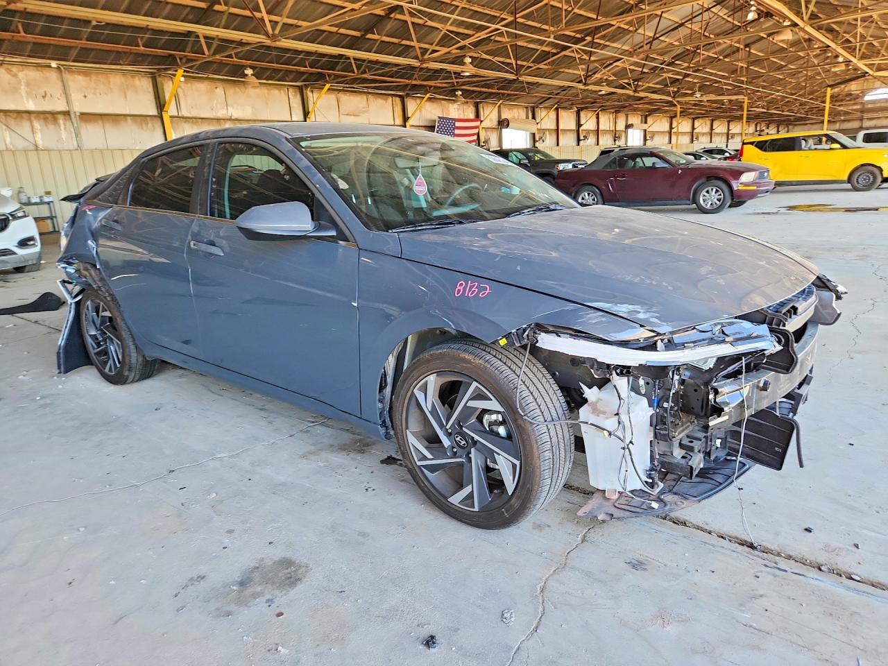 2025 Hyundai Elantra Sel Серый vin: KMHLS4DG6SU013204