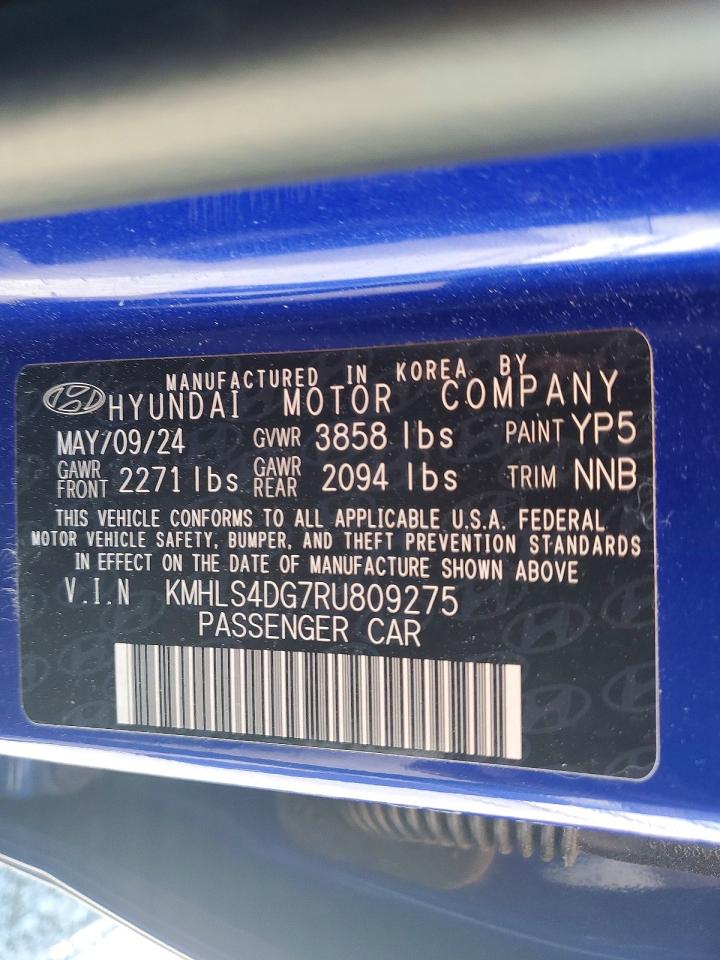 2024 Hyundai Elantra Sel Синий vin: KMHLS4DG7RU809275