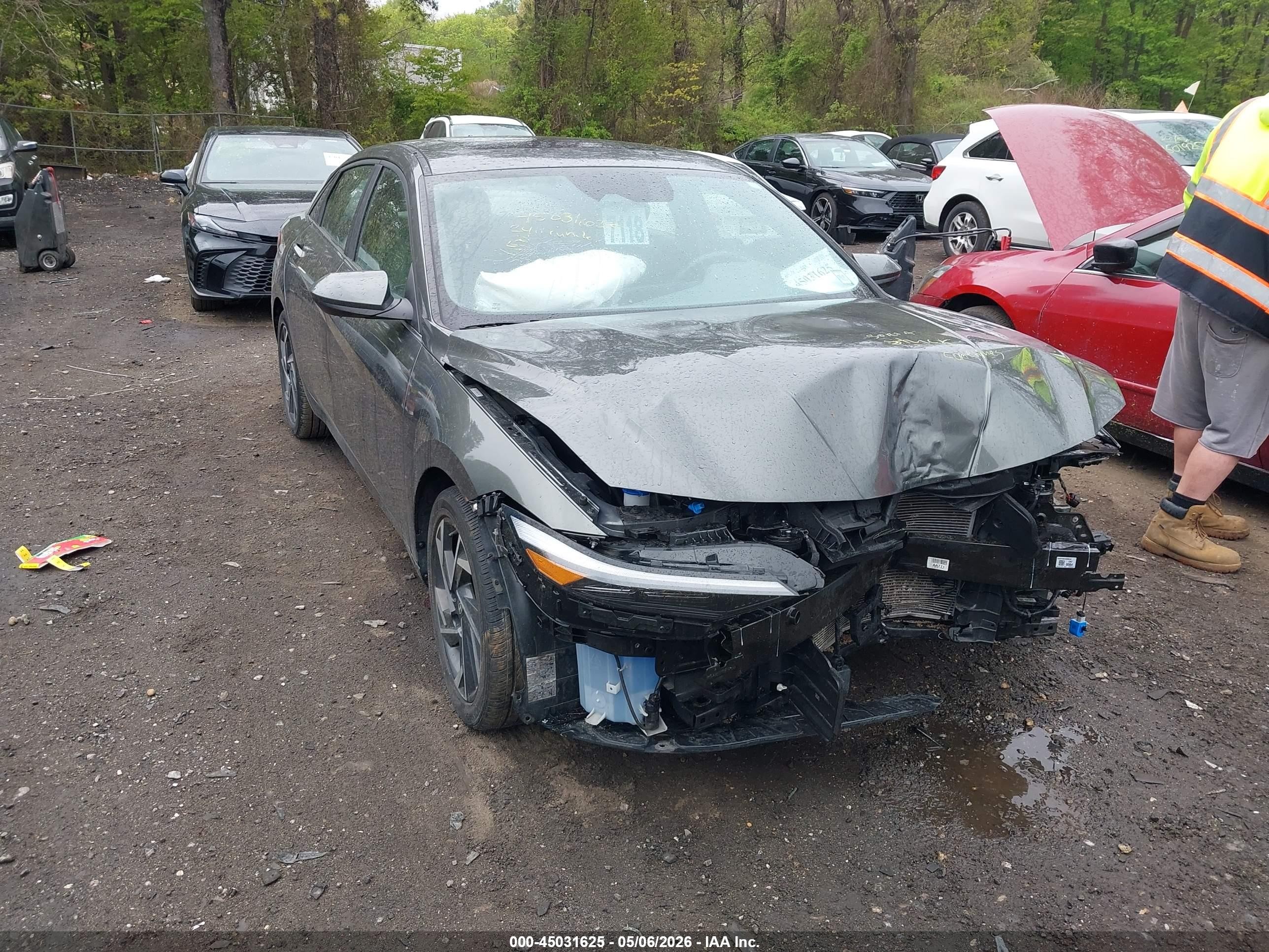 2024 Hyundai Elantra Sel Серый vin: KMHLS4DG8RU772933