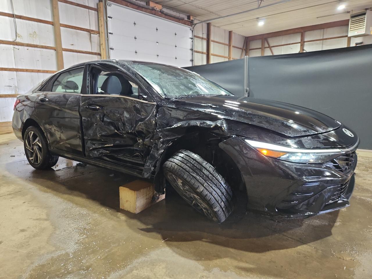 2025 Hyundai Elantra Sel Черный vin: KMHLS4DG9SU854188 Damage: Right Rocker Panel, Severe Damage, Replacement Required