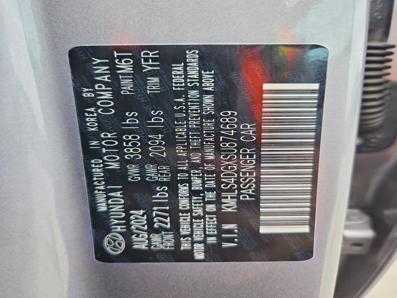 2025 Hyundai Elantra Sel Silver vin: KMHLS4DGXSU874689