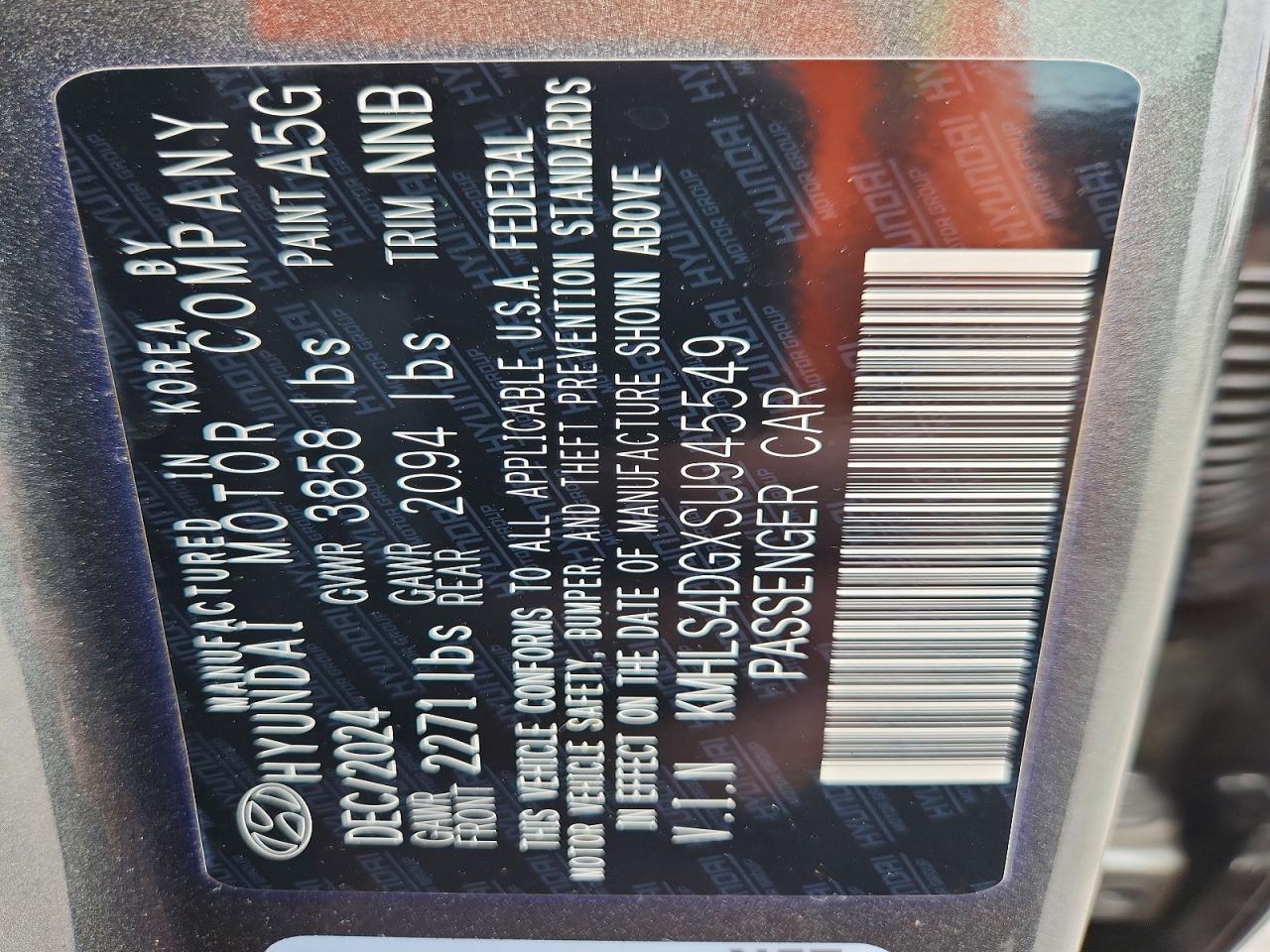 2025 Hyundai Elantra Sel Gray vin: KMHLS4DGXSU945549