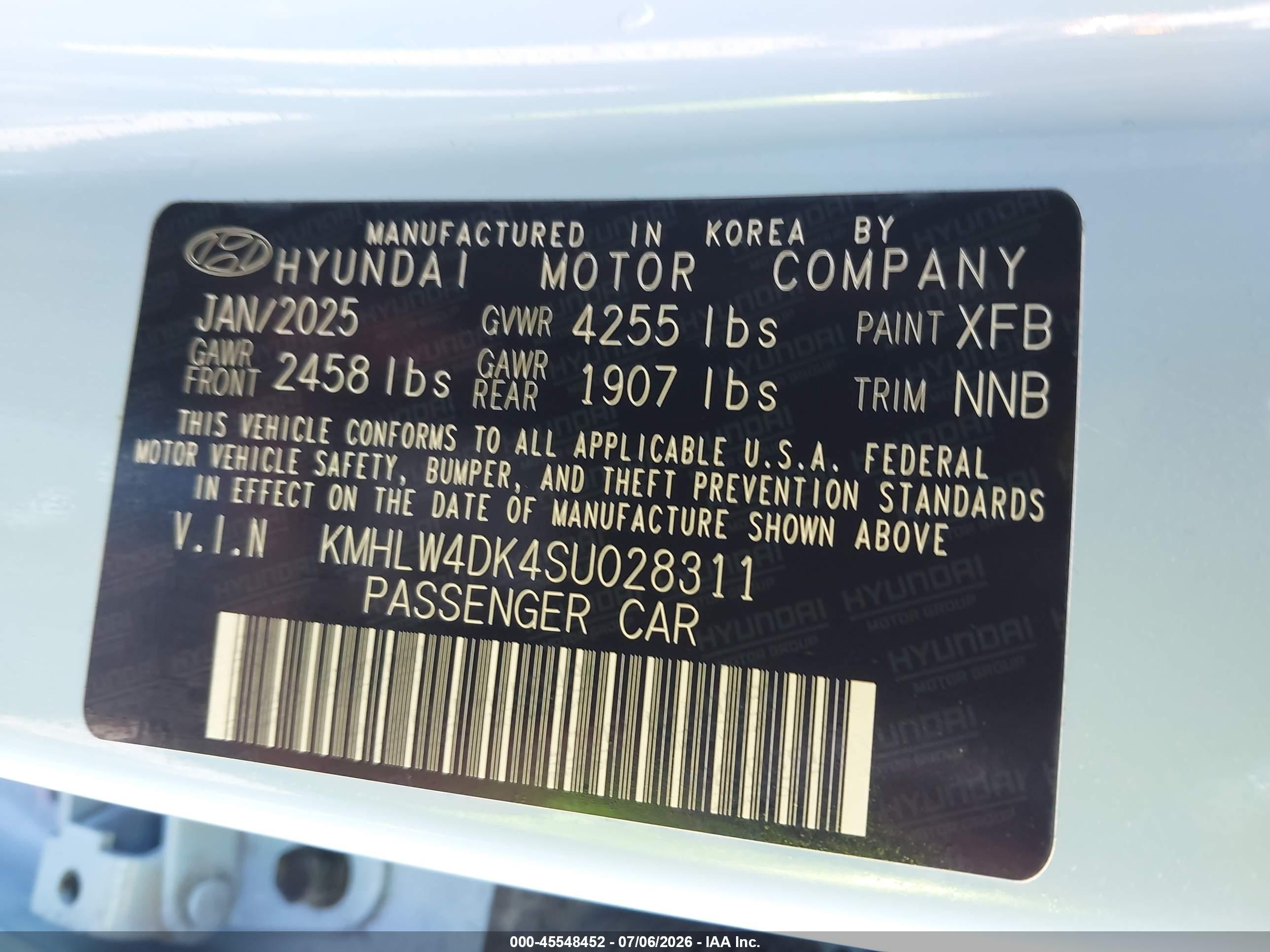 2025 Hyundai Elantra N Blue vin: KMHLW4DK4SU028311