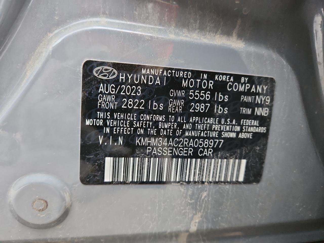 2024 Hyundai Ioniq 6 Sel Gray vin: KMHM34AC2RA058977