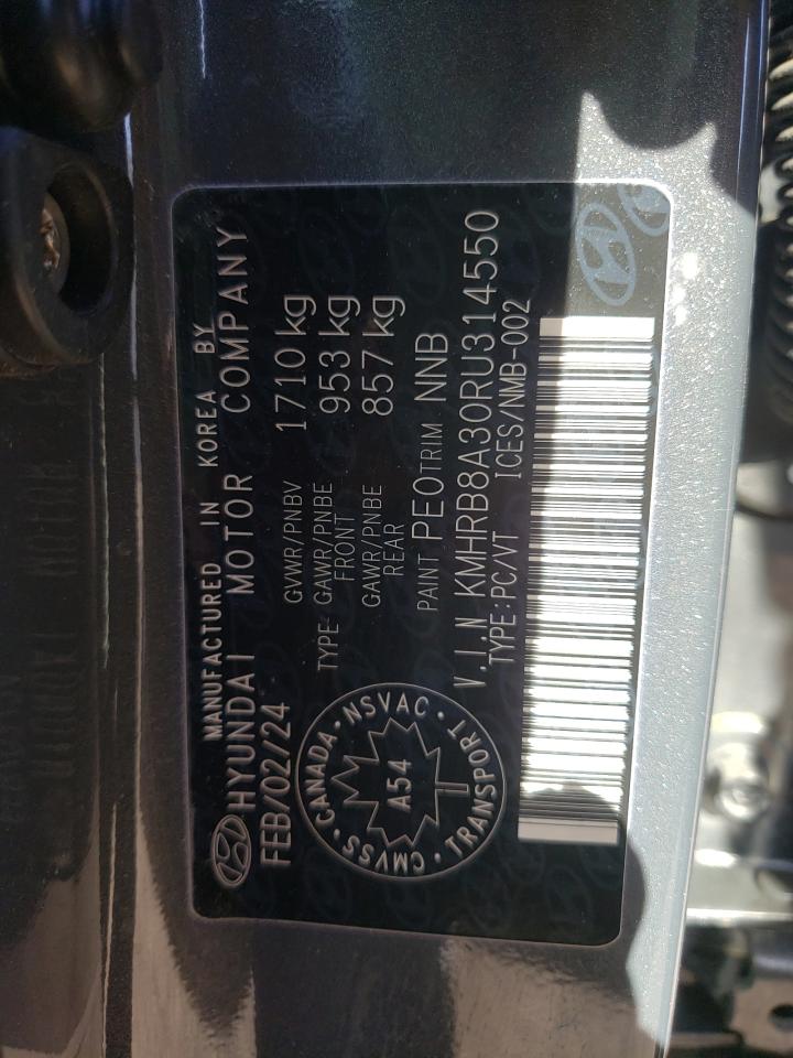 2024 Hyundai Venue Se Серый vin: KMHRB8A30RU314550