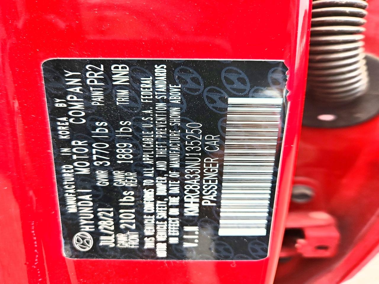 2022 Hyundai Venue Sel Red vin: KMHRC8A33NU135250