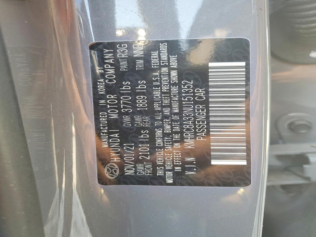 2022 Hyundai Venue Sel Gray vin: KMHRC8A33NU151352