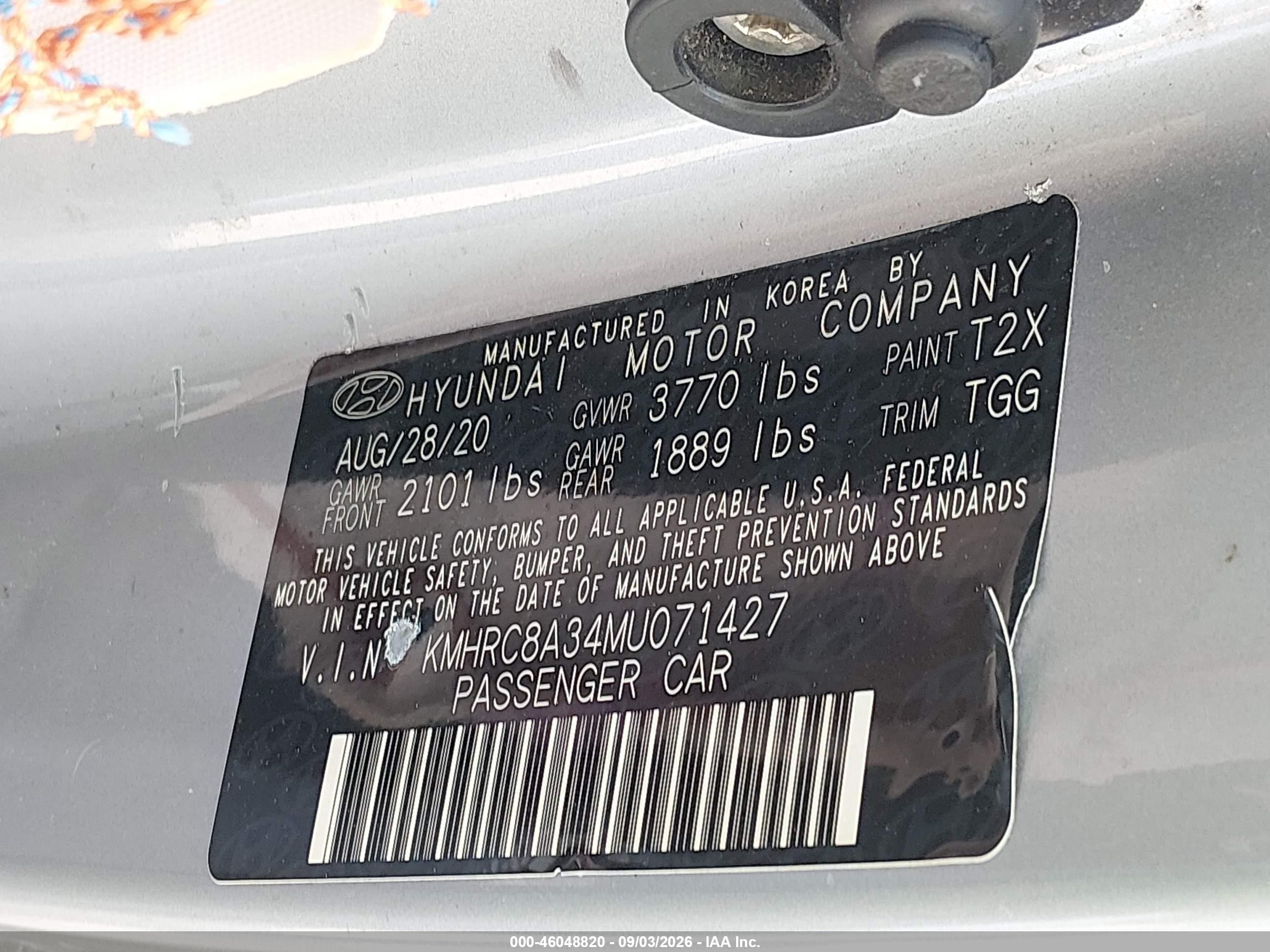 2021 Hyundai Venue Sel Silver vin: KMHRC8A34MU071427