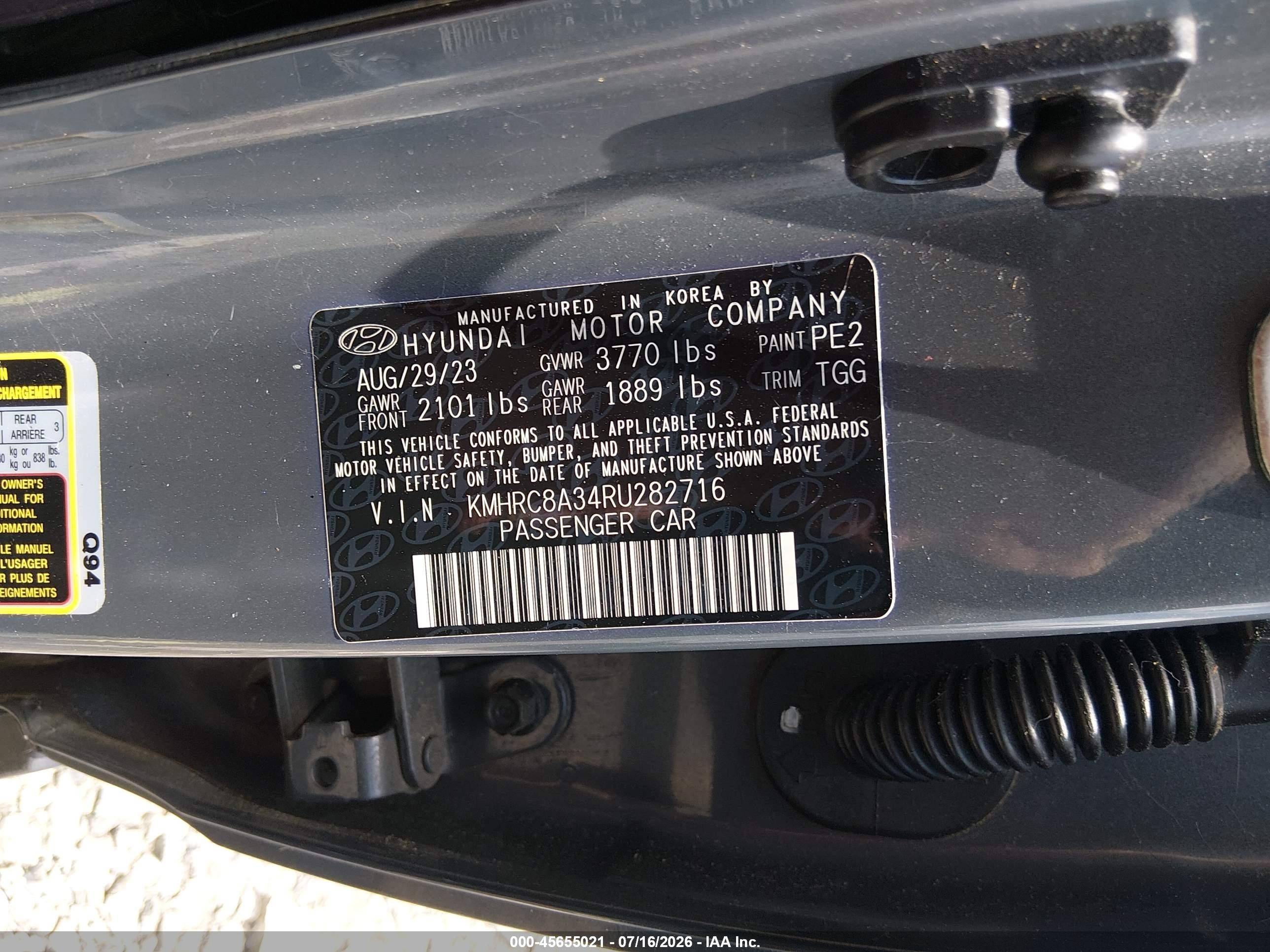 2024 Hyundai Venue Sel Gray vin: KMHRC8A34RU282716