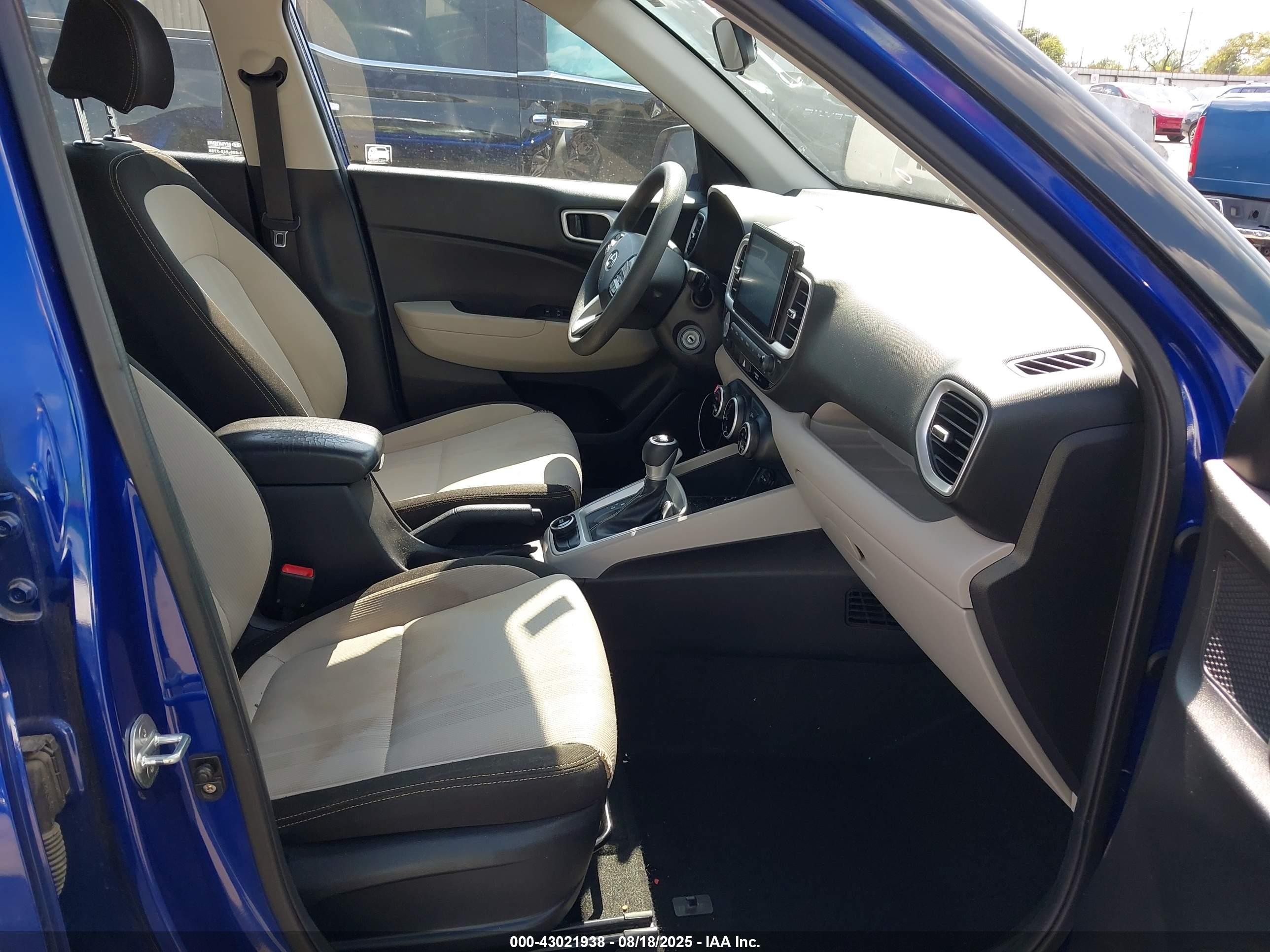 2020 Hyundai Venue Sel Синий vin: KMHRC8A35LU029105