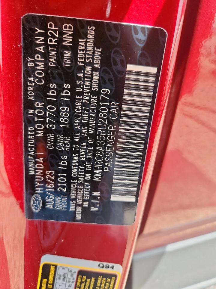 2024 Hyundai Venue Sel Красный vin: KMHRC8A35RU280179