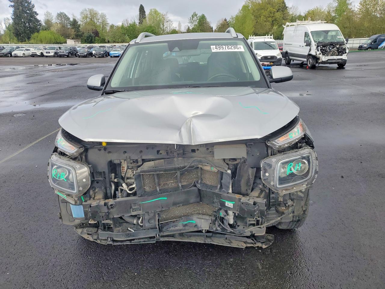 2020 Hyundai Venue Sel Серебряный vin: KMHRC8A36LU018114
