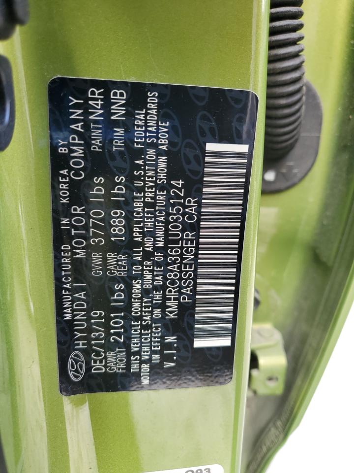 2020 Hyundai Venue Sel Green vin: KMHRC8A36LU035124