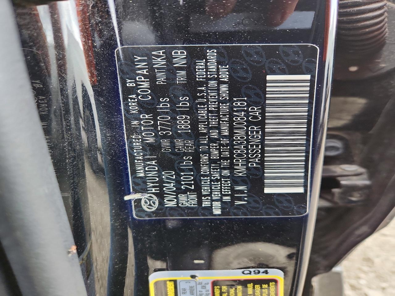 2021 Hyundai Venue Sel Black vin: KMHRC8A38MU084181