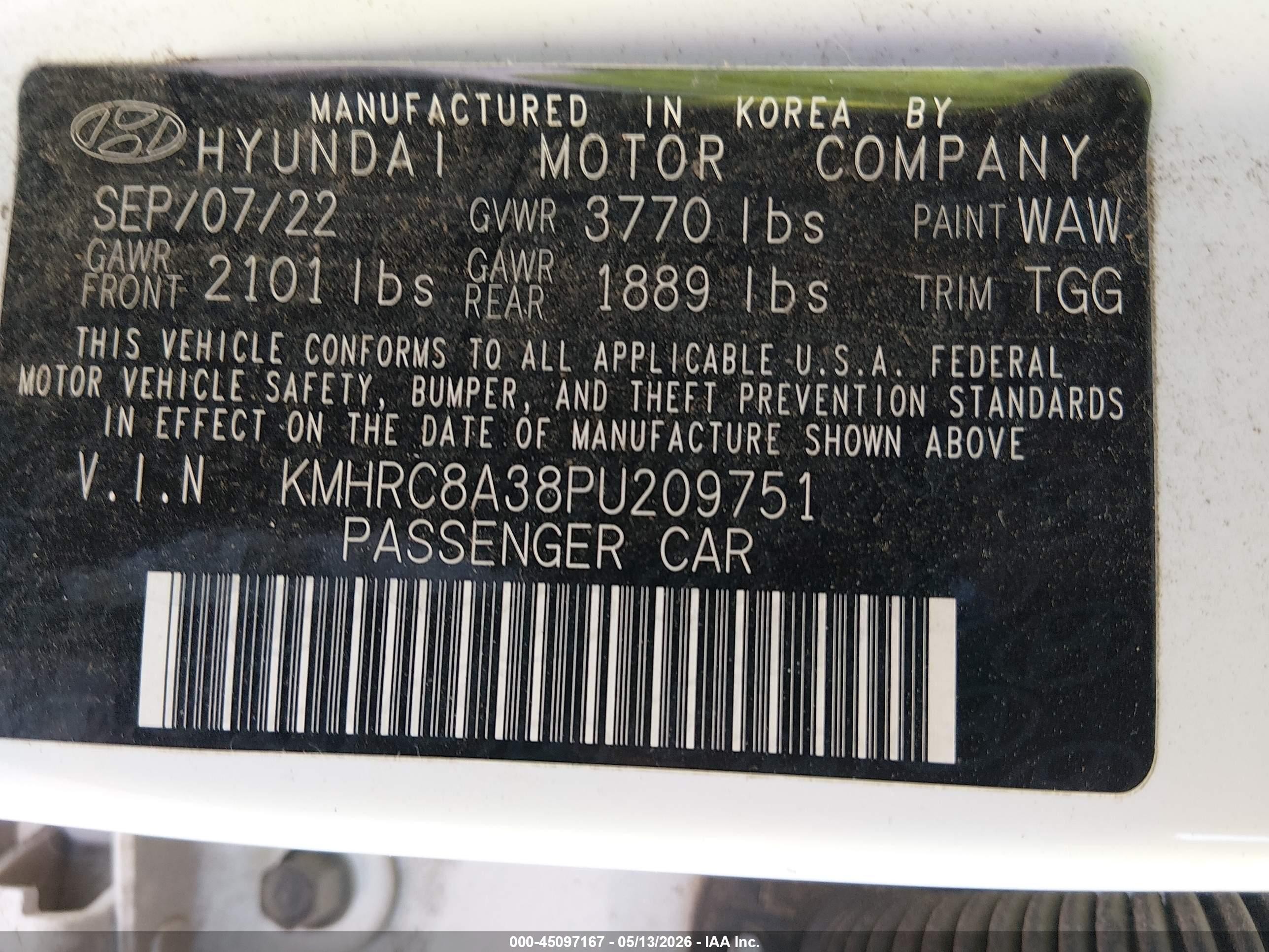 2023 Hyundai Venue Sel White vin: KMHRC8A38PU209751