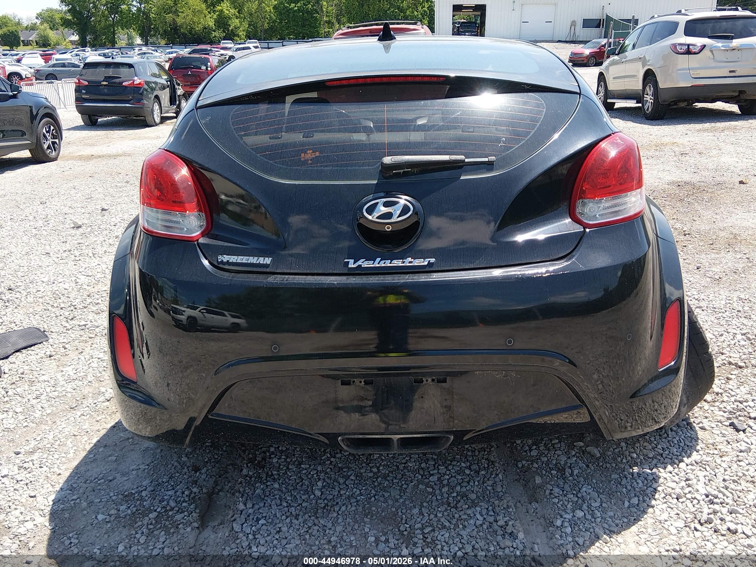 2012 Hyundai Veloster Base W/gray Black vin: KMHTC6AD0CU023117