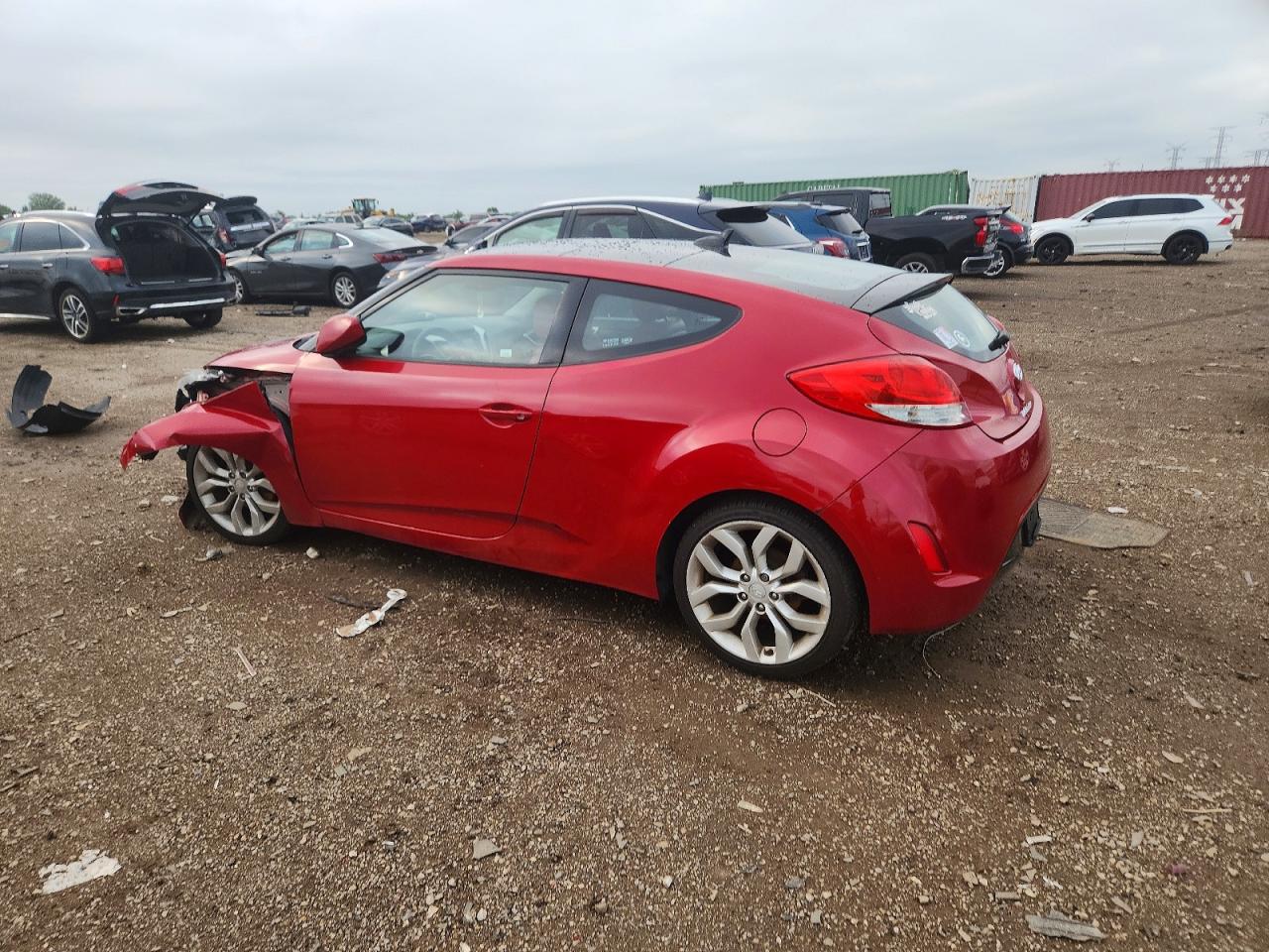 2012 Hyundai Veloster Base Red vin: KMHTC6AD0CU053119
