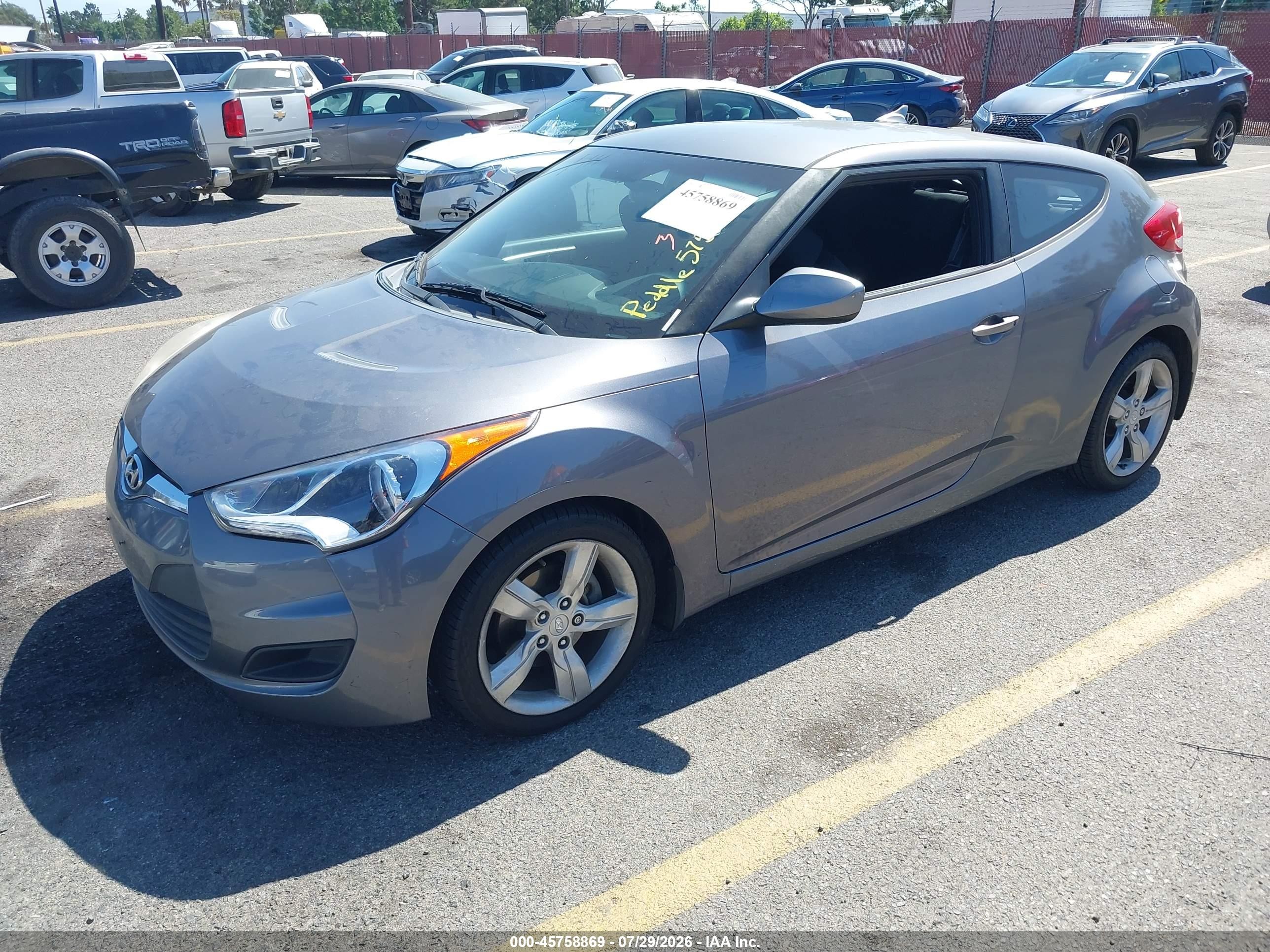 2012 Hyundai Veloster Base W/black Gray vin: KMHTC6AD0CU055758