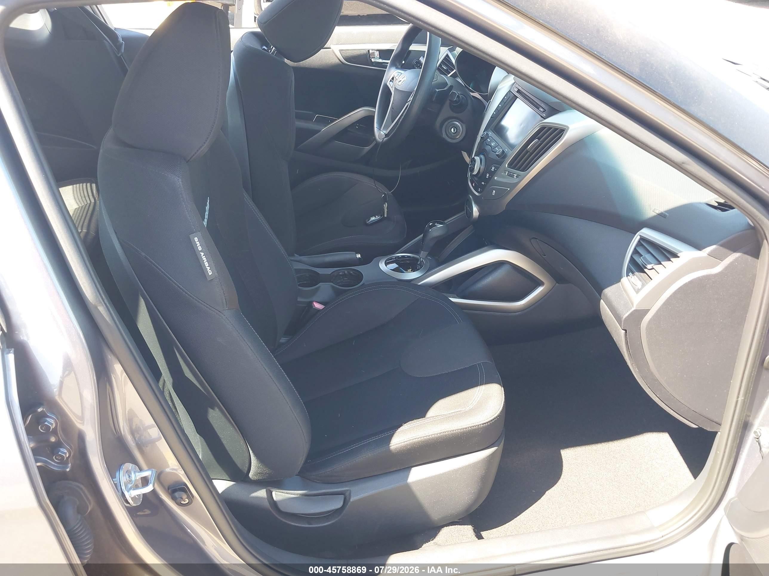 2012 Hyundai Veloster Base W/black Gray vin: KMHTC6AD0CU055758
