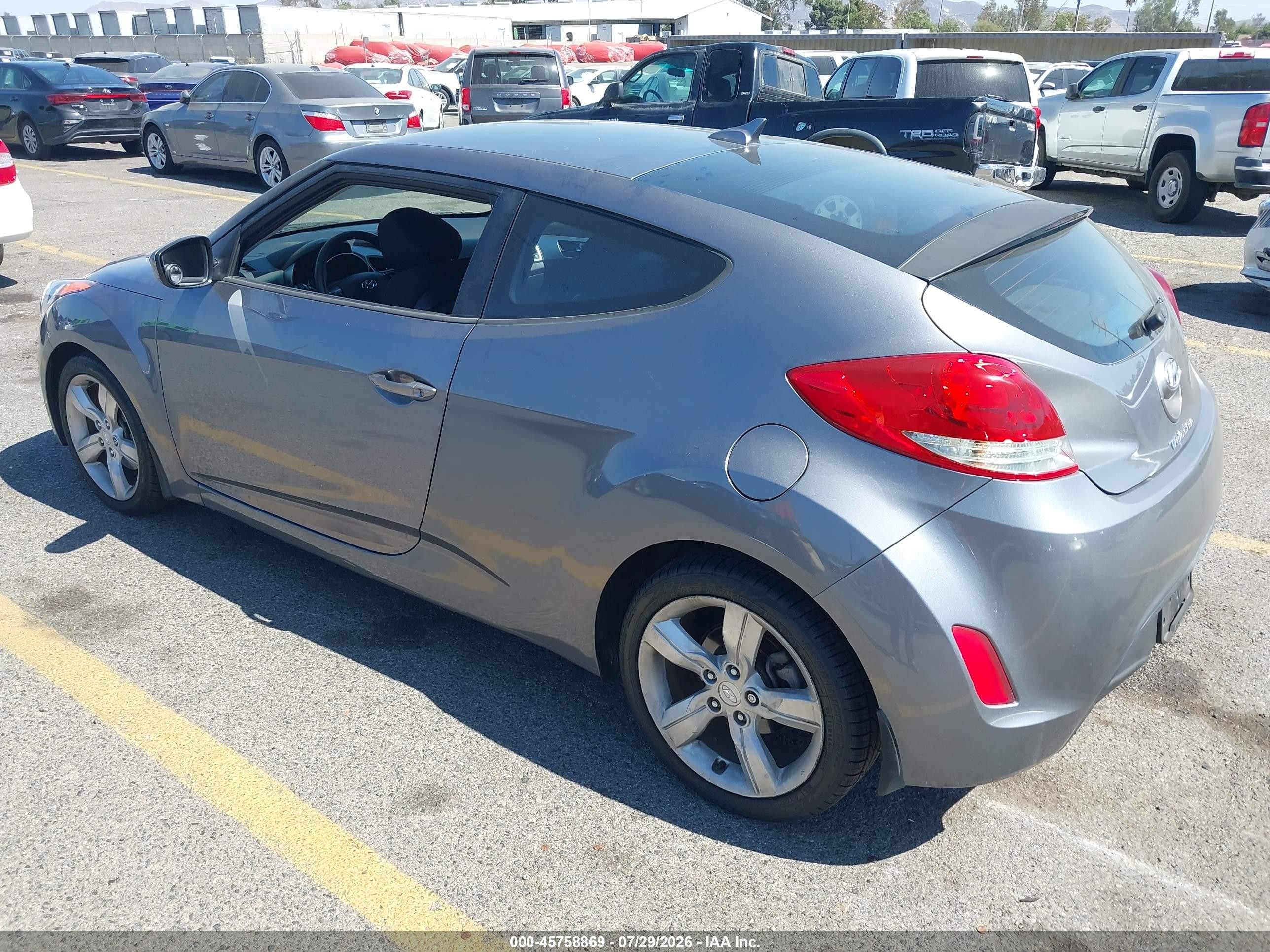 2012 Hyundai Veloster Base W/black Gray vin: KMHTC6AD0CU055758