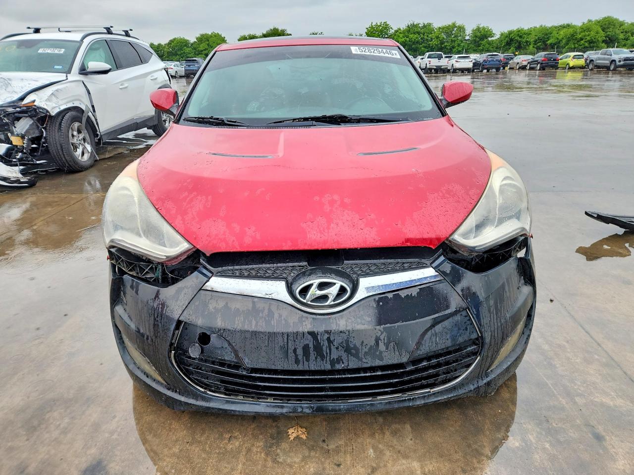 2012 Hyundai Veloster Base Red vin: KMHTC6AD0CU061270