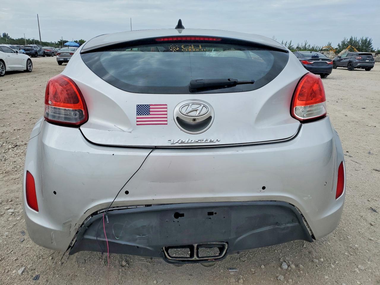 2012 Hyundai Veloster Base Silver vin: KMHTC6AD0CU067134