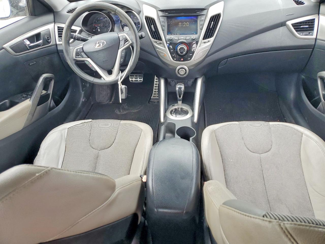 2012 Hyundai Veloster Base Silver vin: KMHTC6AD0CU067134