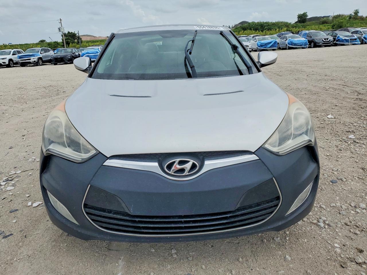 2012 Hyundai Veloster Base Silver vin: KMHTC6AD0CU067134