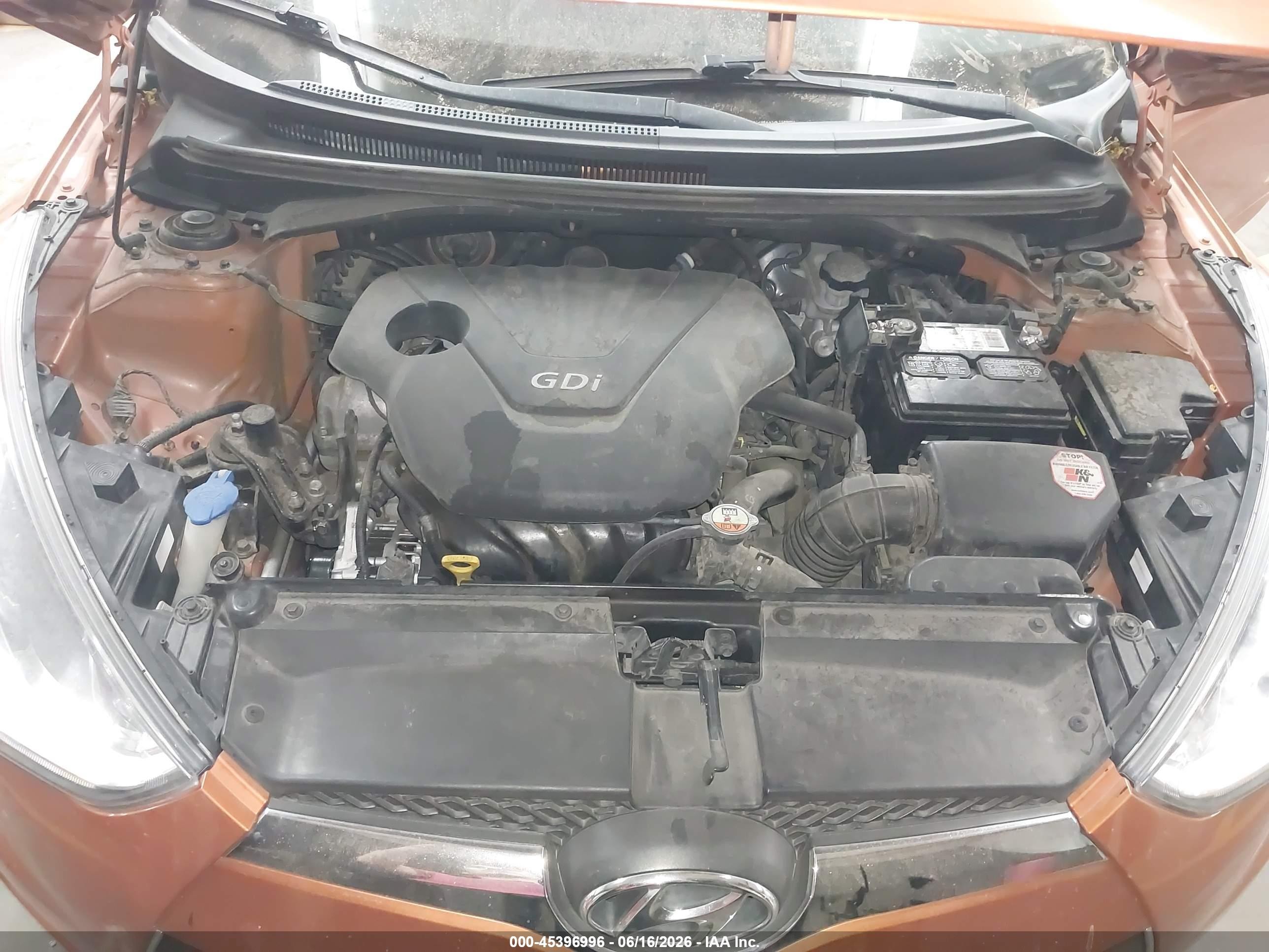 2013 Hyundai Veloster Base W/black Orange vin: KMHTC6AD0DU107729