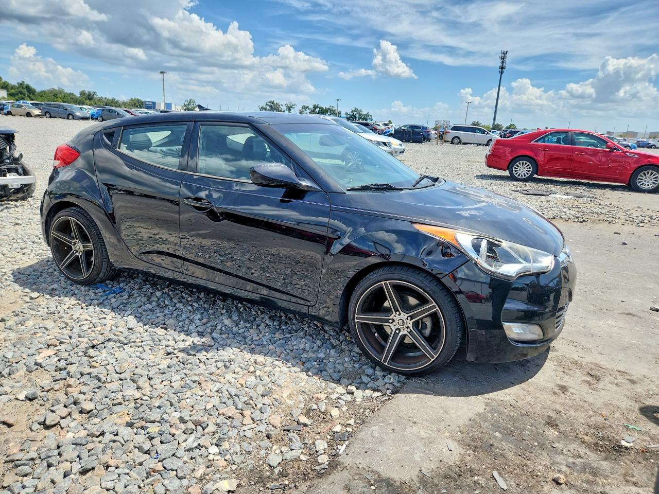 2013 Hyundai Veloster Base Black vin: KMHTC6AD0DU122800