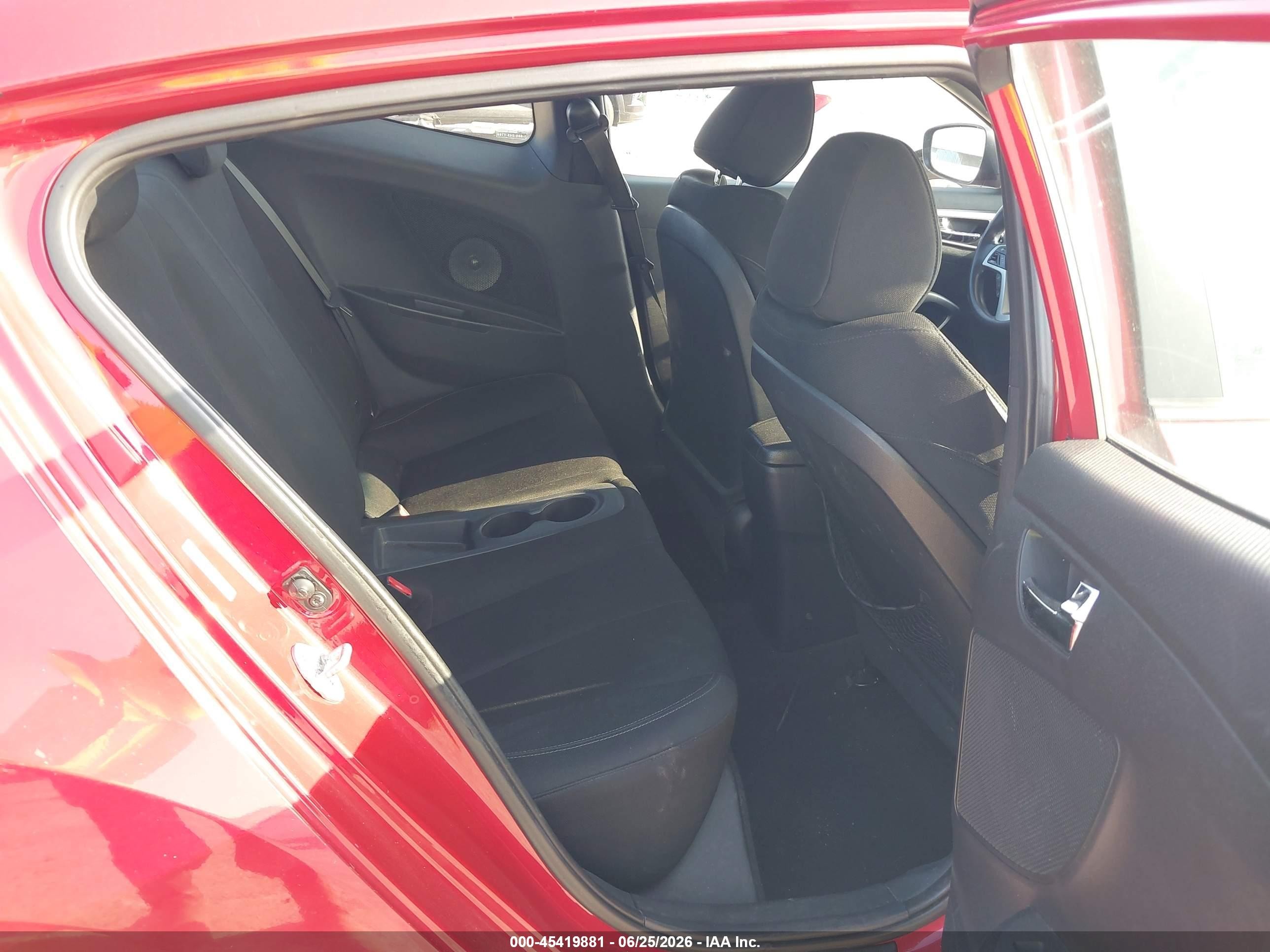 2013 Hyundai Veloster Base W/black Red vin: KMHTC6AD0DU126054