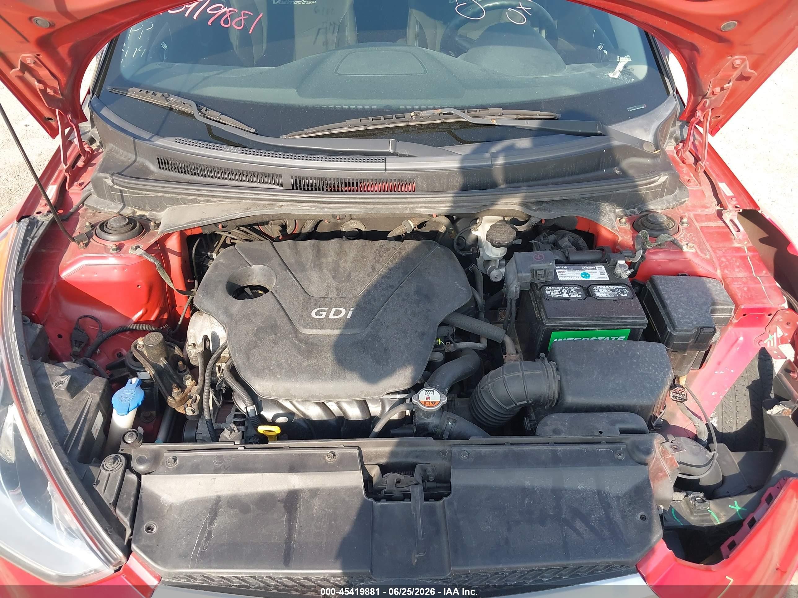 2013 Hyundai Veloster Base W/black Red vin: KMHTC6AD0DU126054