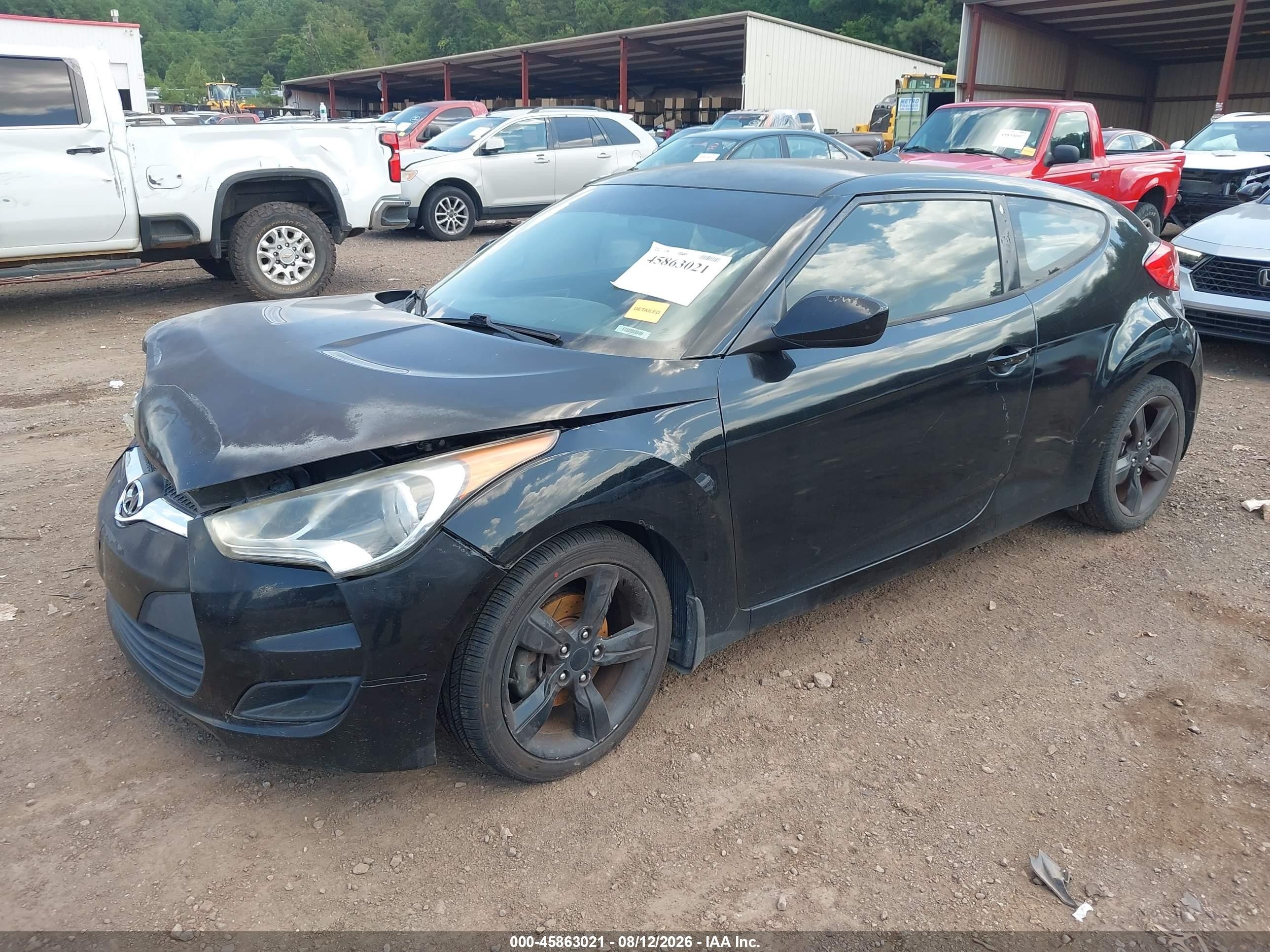 2013 Hyundai Veloster Base W/black Черный vin: KMHTC6AD0DU174816