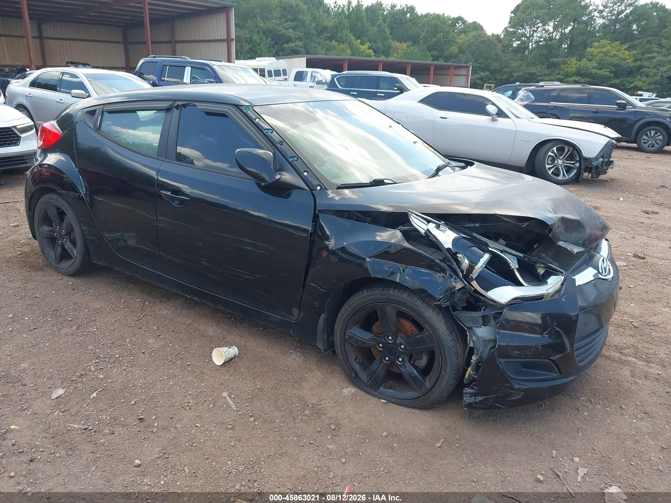 2013 Hyundai Veloster Base W/black Черный vin: KMHTC6AD0DU174816