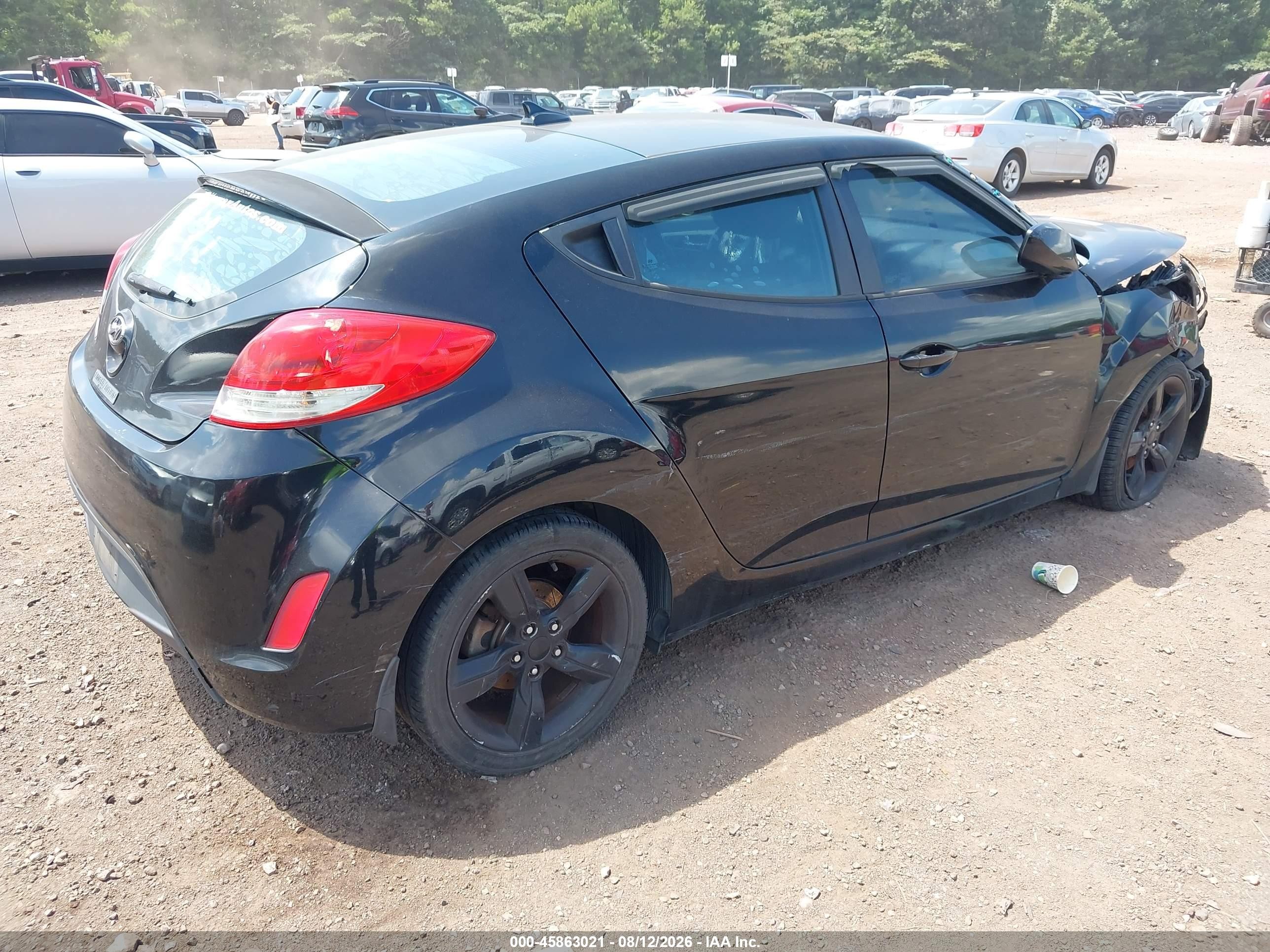 2013 Hyundai Veloster Base W/black Черный vin: KMHTC6AD0DU174816