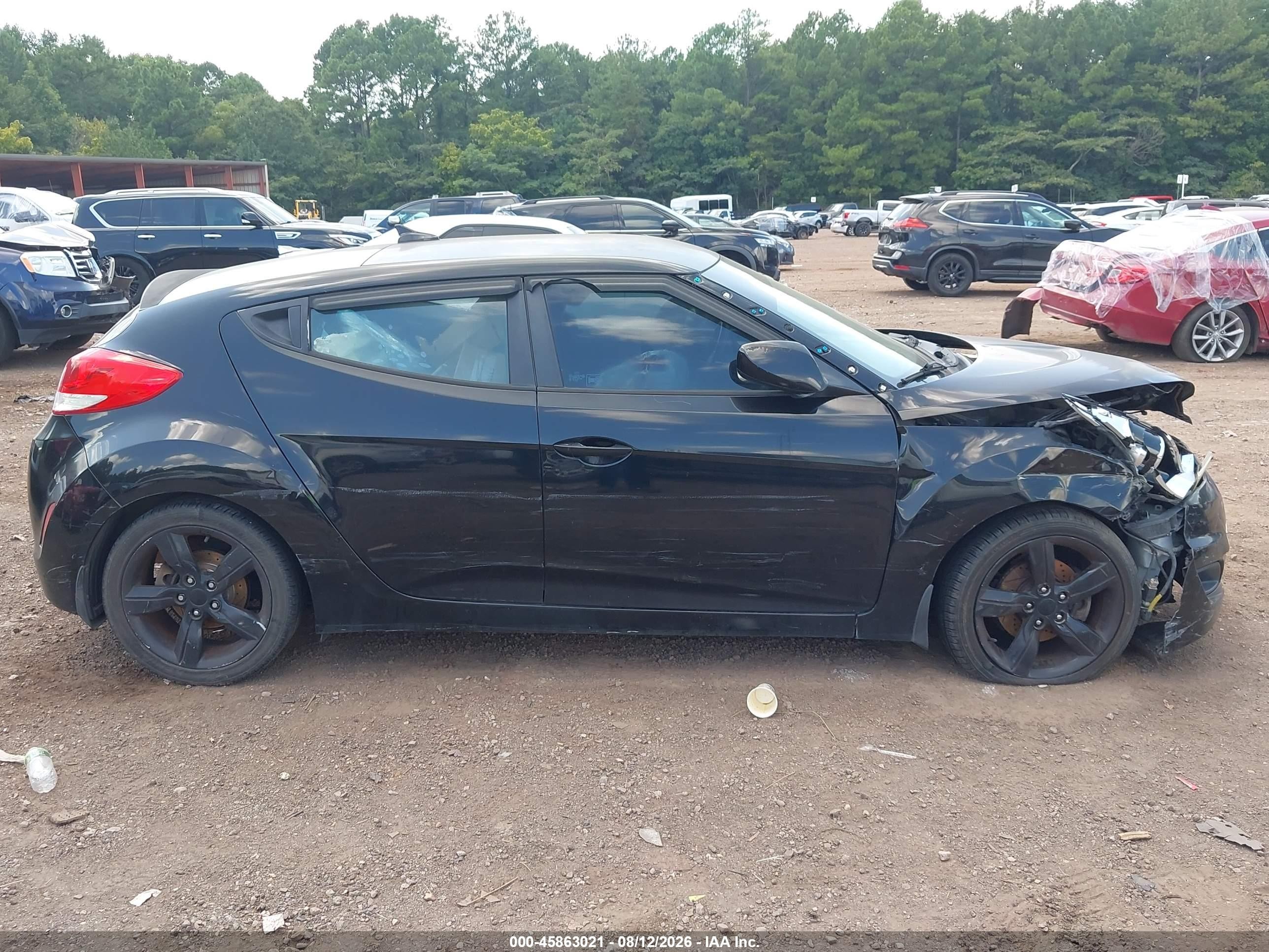 2013 Hyundai Veloster Base W/black Черный vin: KMHTC6AD0DU174816