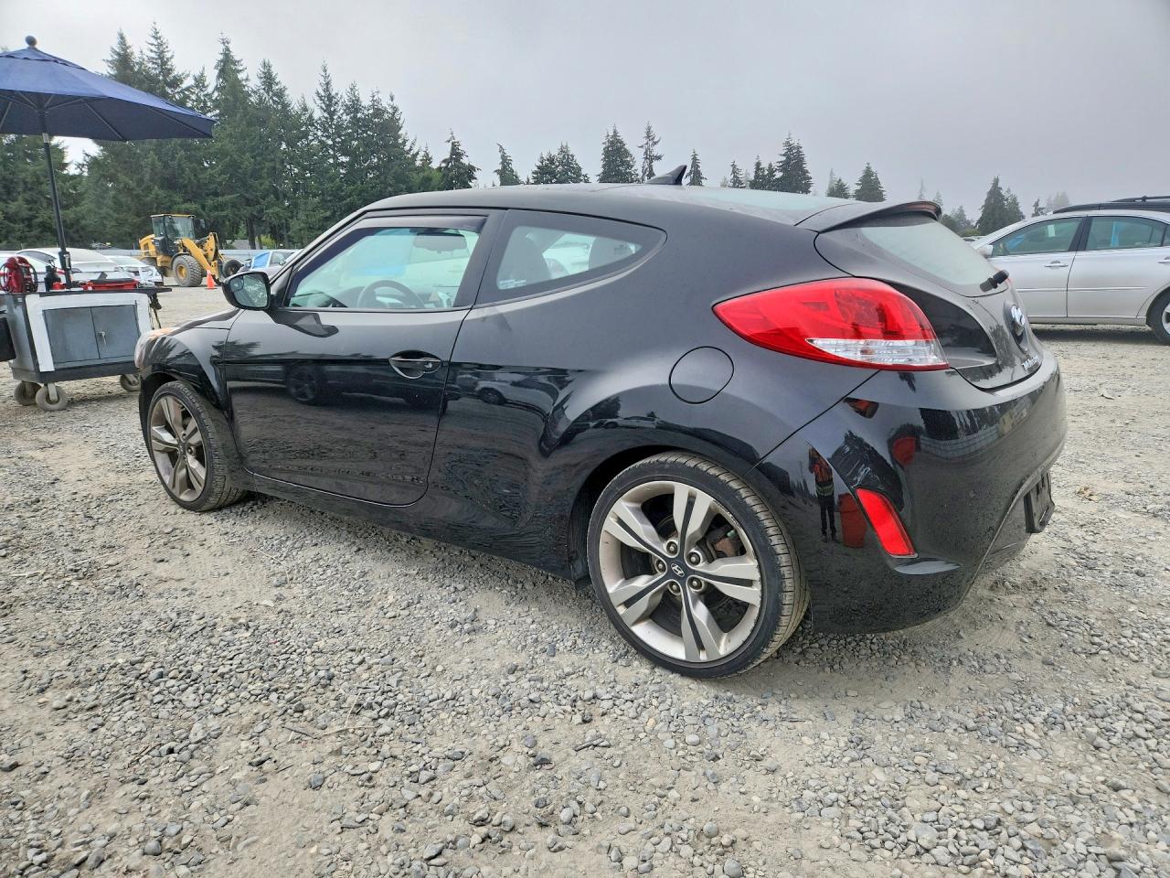2014 Hyundai Veloster Base Black vin: KMHTC6AD0EU192394