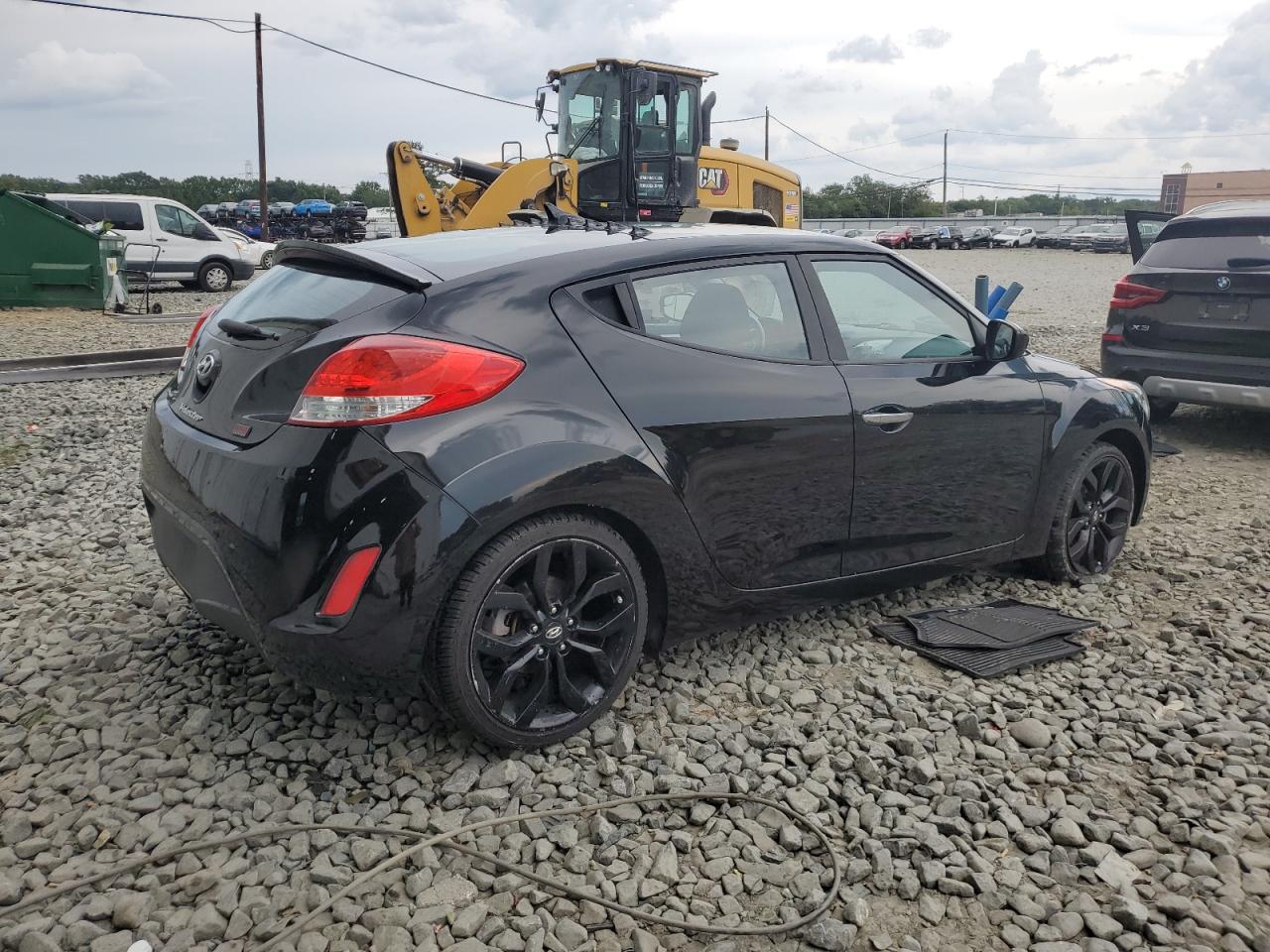 2015 Hyundai Veloster Black vin: KMHTC6AD0FU218428